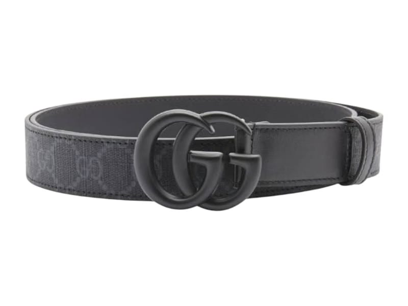 Gucci GG Supreme Black Buckle Belt Black