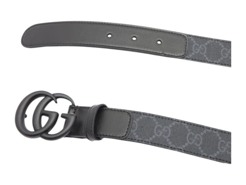 Gucci GG Supreme Black Buckle Belt Black