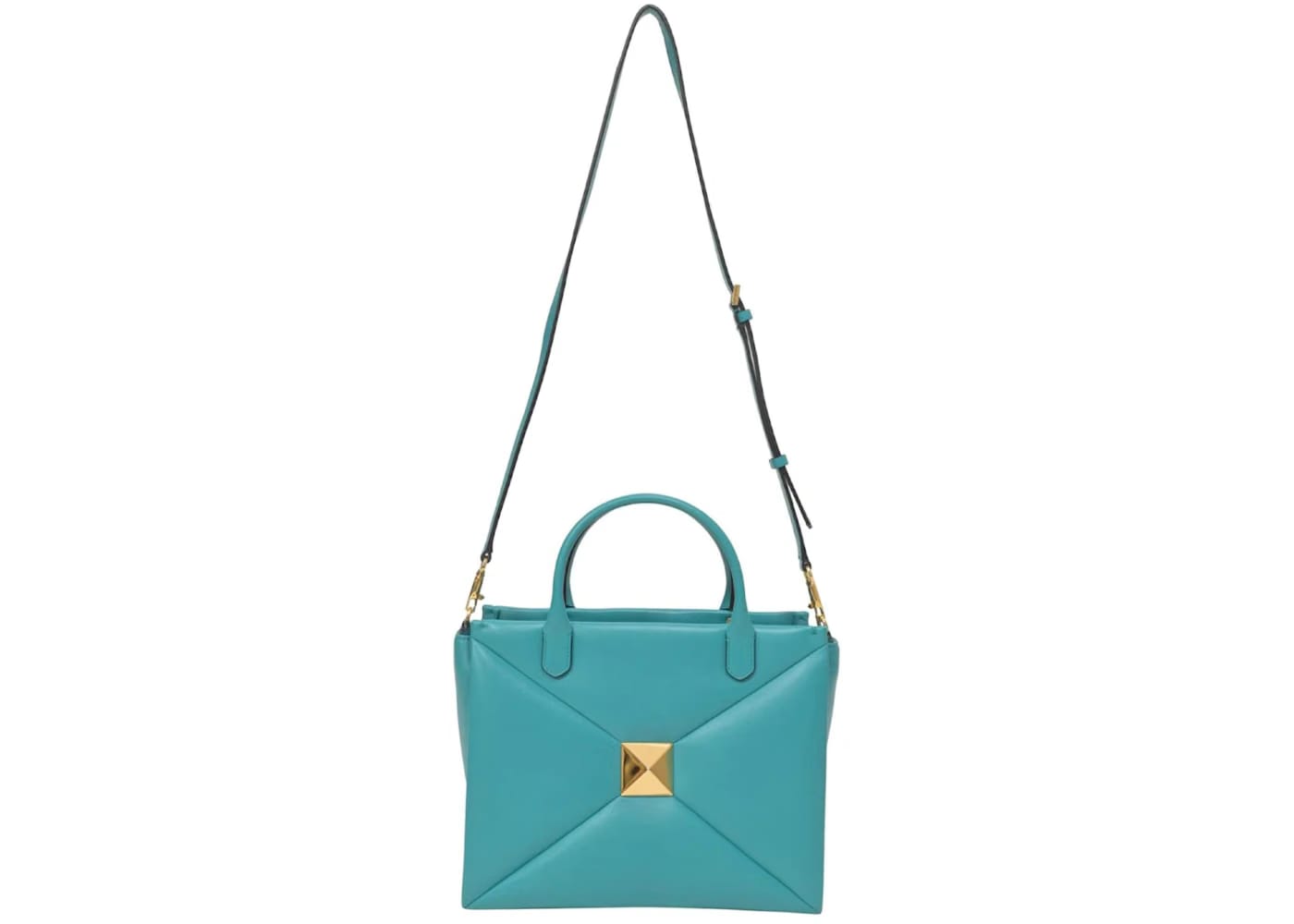 Valentino Roman Stud Top Handle Turquoise