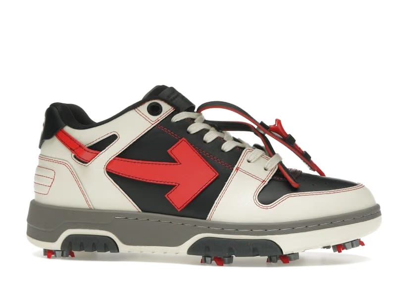 OFF-WHITE Out Of Office OOO Low Tops Golf Paris Hilinski Red Black