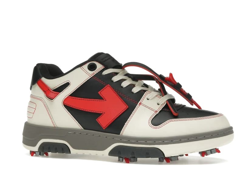 OFF-WHITE Out Of Office OOO Low Tops Golf Paris Hilinski Red Black