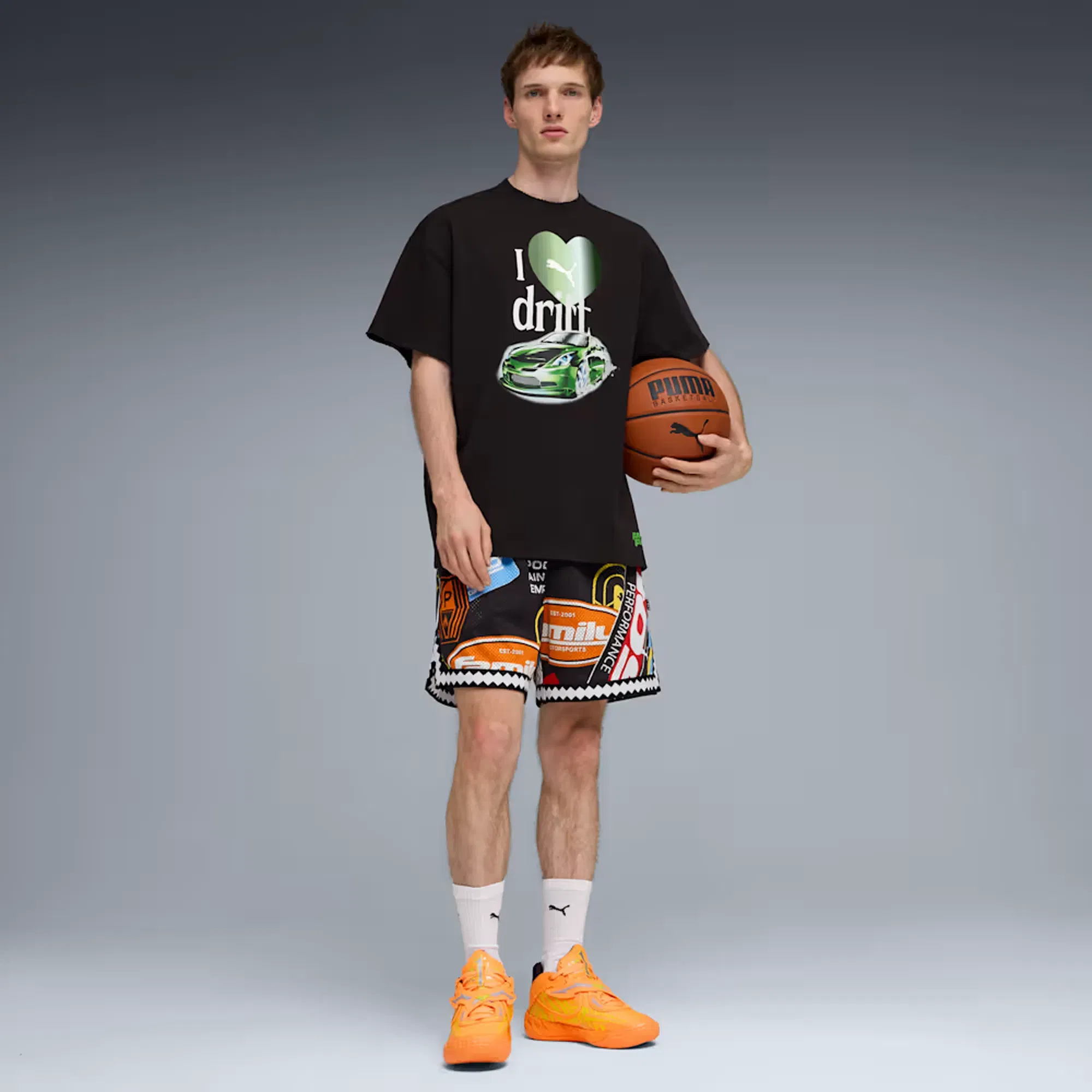 PUMA x FAST & FURIOUS RELAXED BASKETBALL T-Shirt { PUMA BLACK
