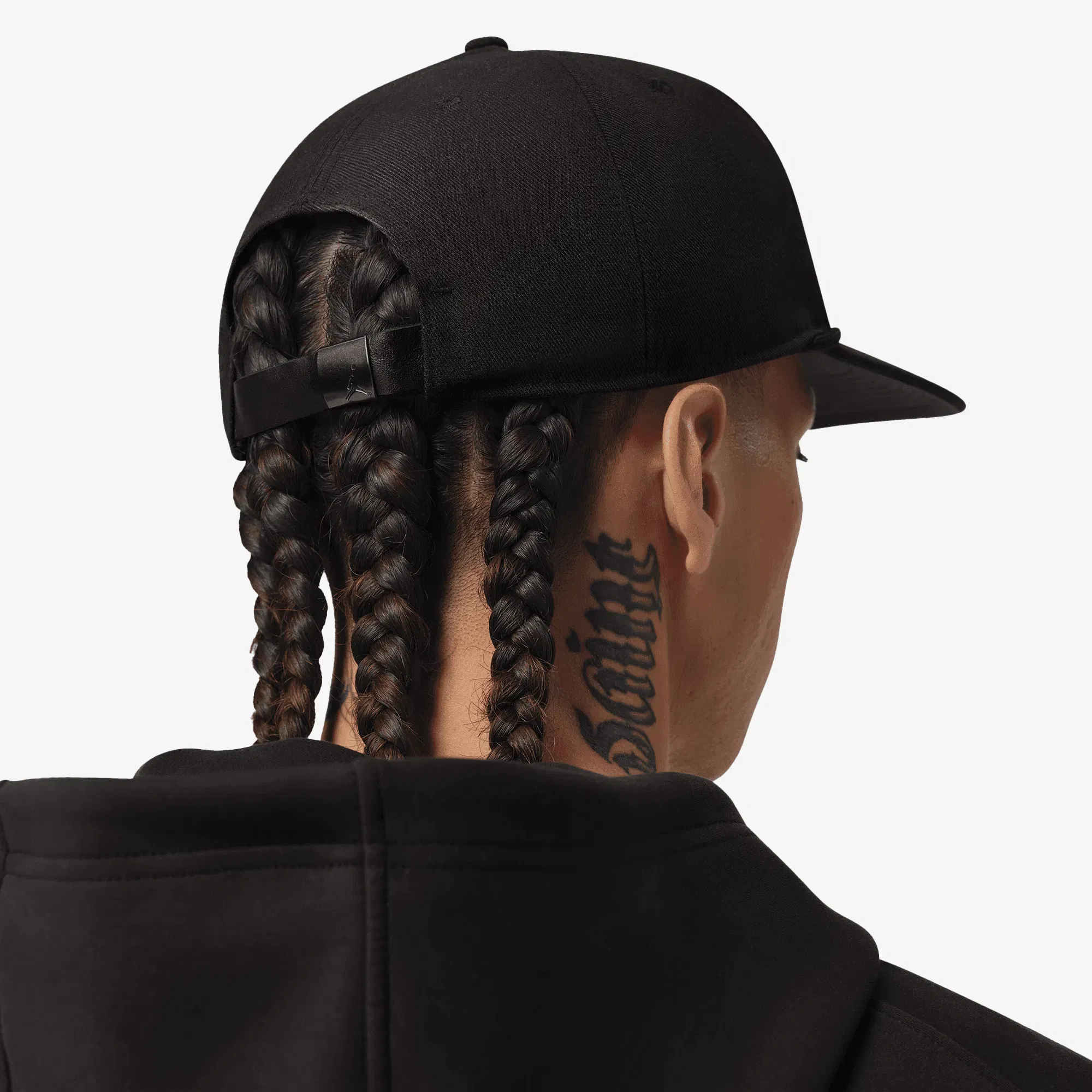 Jordan FIGHT CLUB PRO UNSTRUCTURED FLAT BILL HAT { BLACK/BLACK
