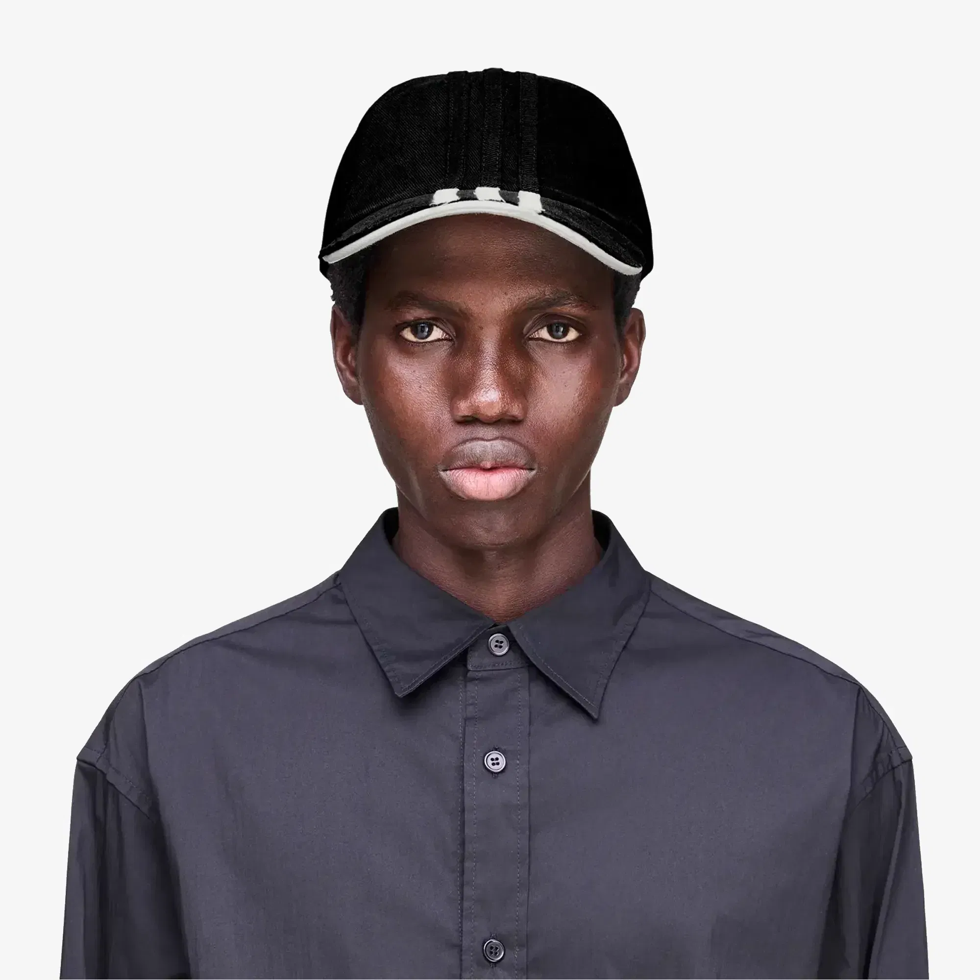 Y-3 STRIPES CAP { BLACK/WHITE