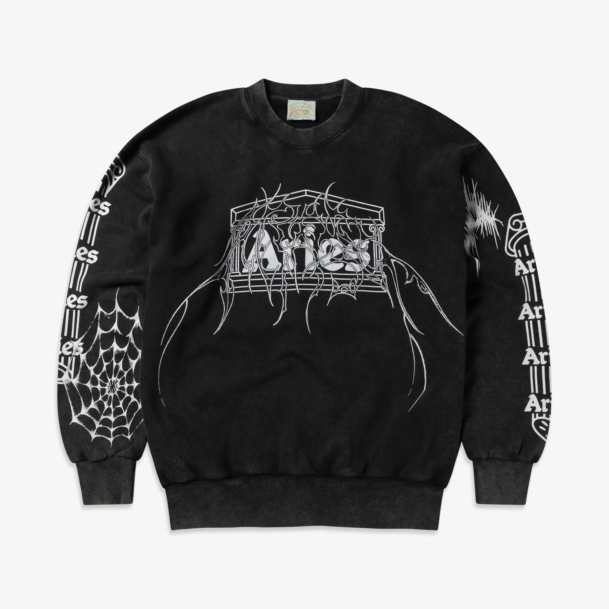 Aries AGED OVERLORD SWEATSHIRT { BLACK