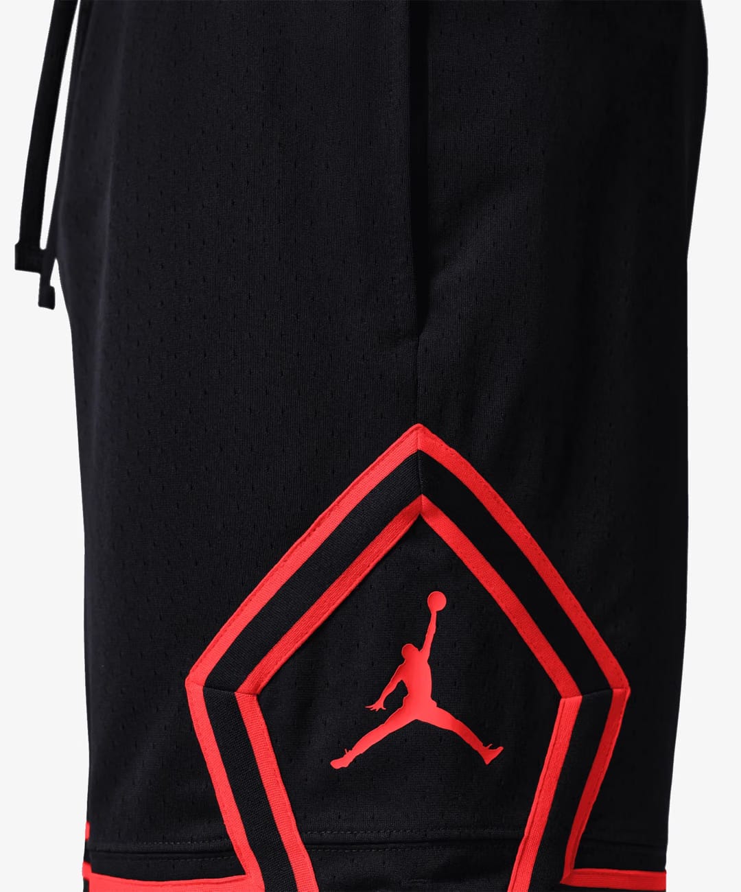 Jordan DRI-FIT MESH DIAMOND SHORTS { BLACK/INFRARED 23/INFRARED 23