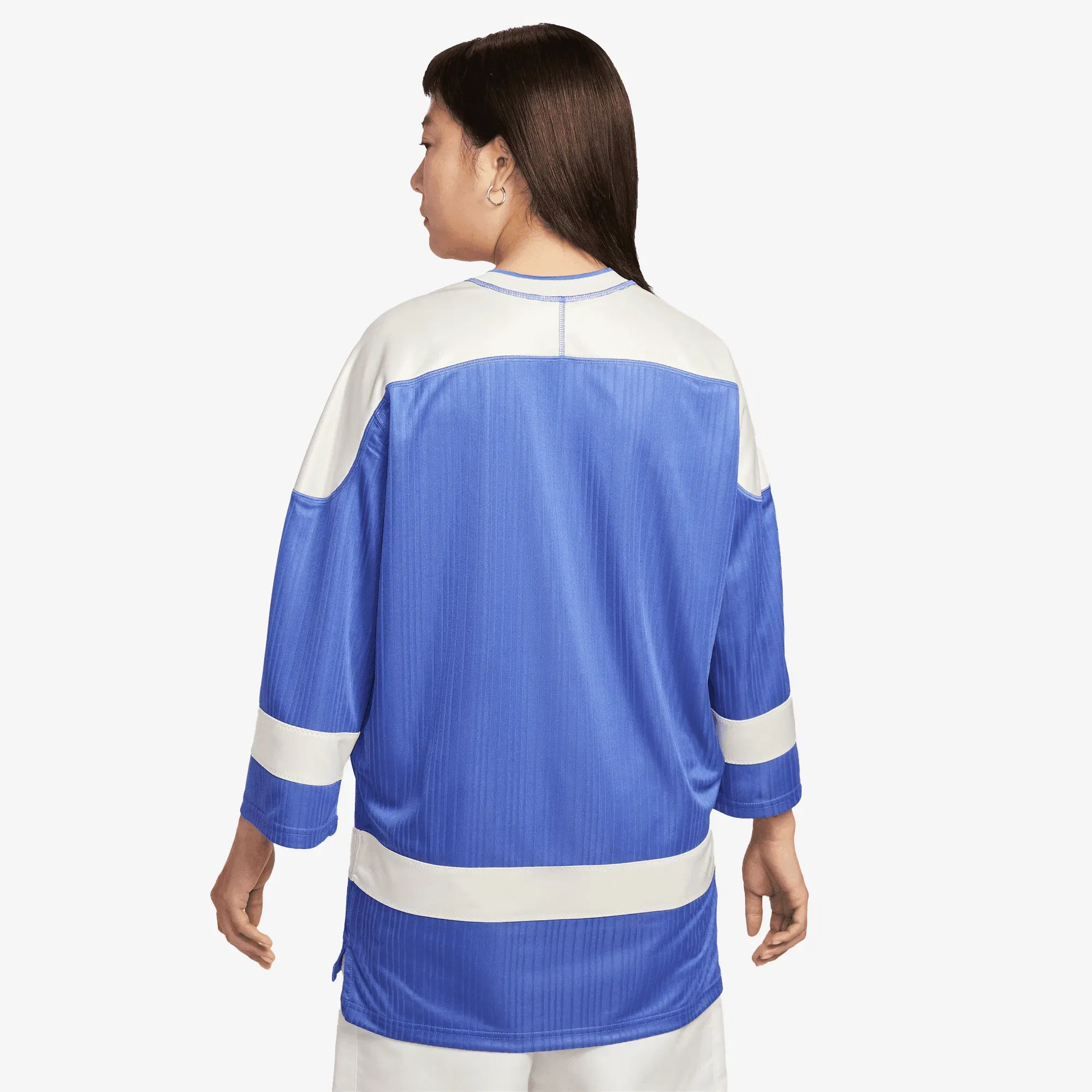 NIKE SPORTSWEAR OVERSIZED JERSEY TUNIC { LT MEDIUM BLUE/CHALK/CHALK