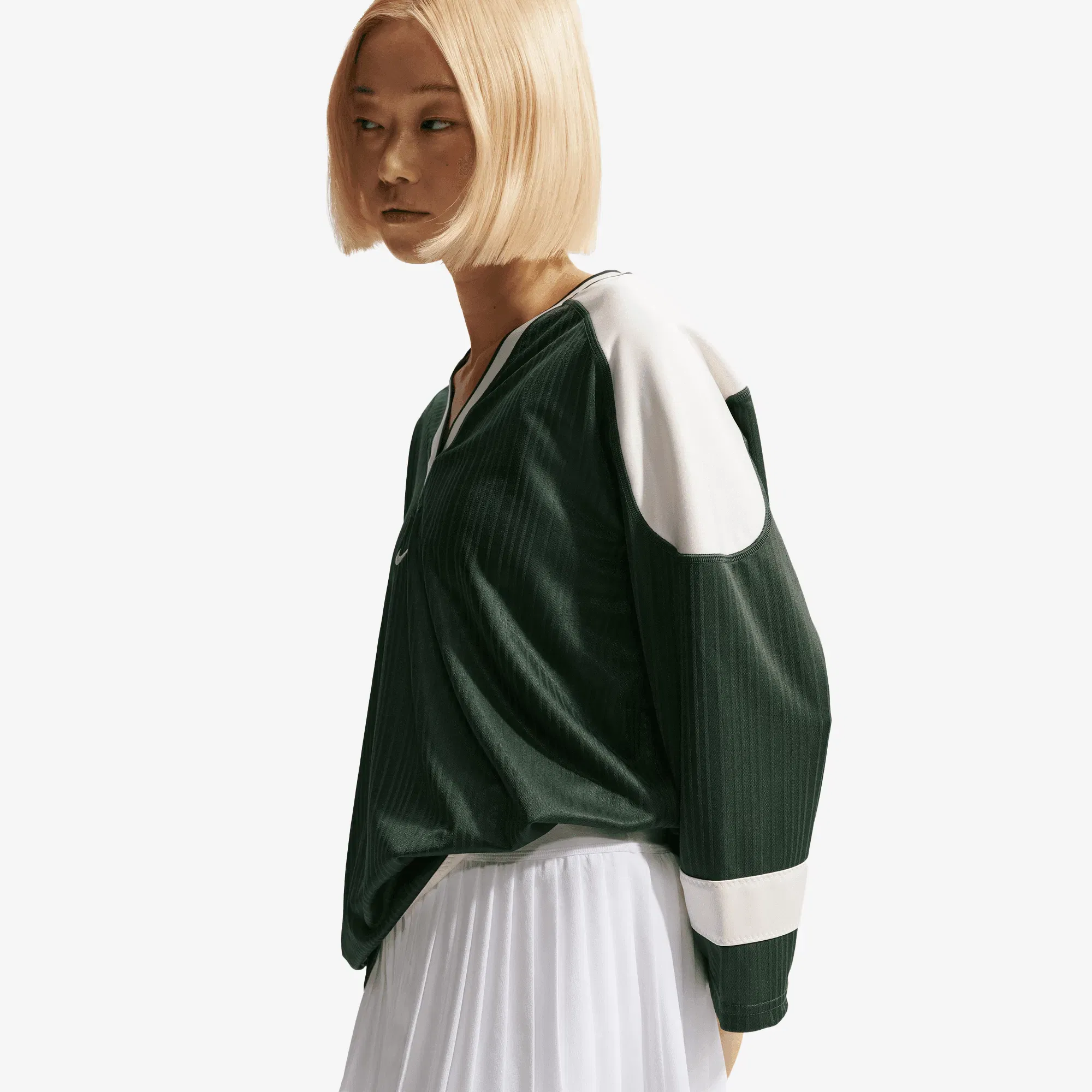 NIKE SPORTSWEAR OVERSIZED JERSEY TUNIC { FIR/CHALK/CHALK