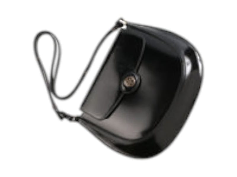 Tory Burch Robinson Spazzolato Small Flip Bag Black