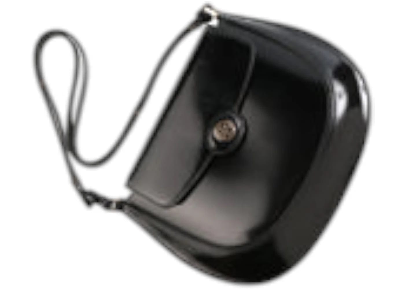 Tory Burch Robinson Spazzolato Small Flip Bag Black