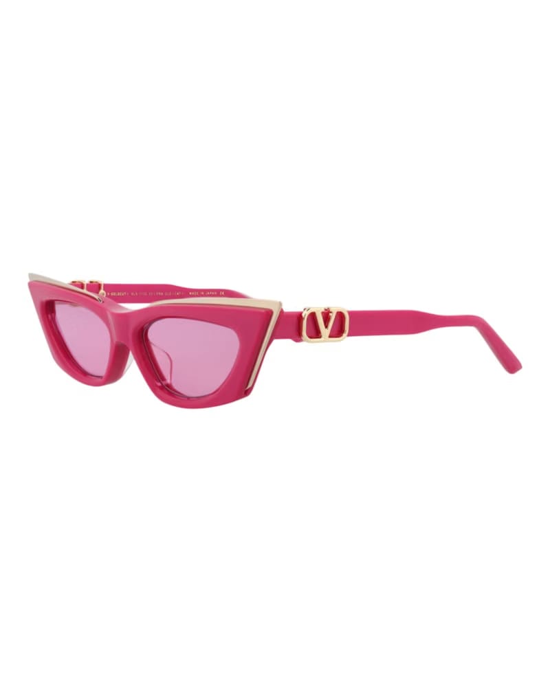 Valentino Cat Eye-Frame Acetate and Titanium Sunglasses Pink Pink Pink (VLS-113C-55)