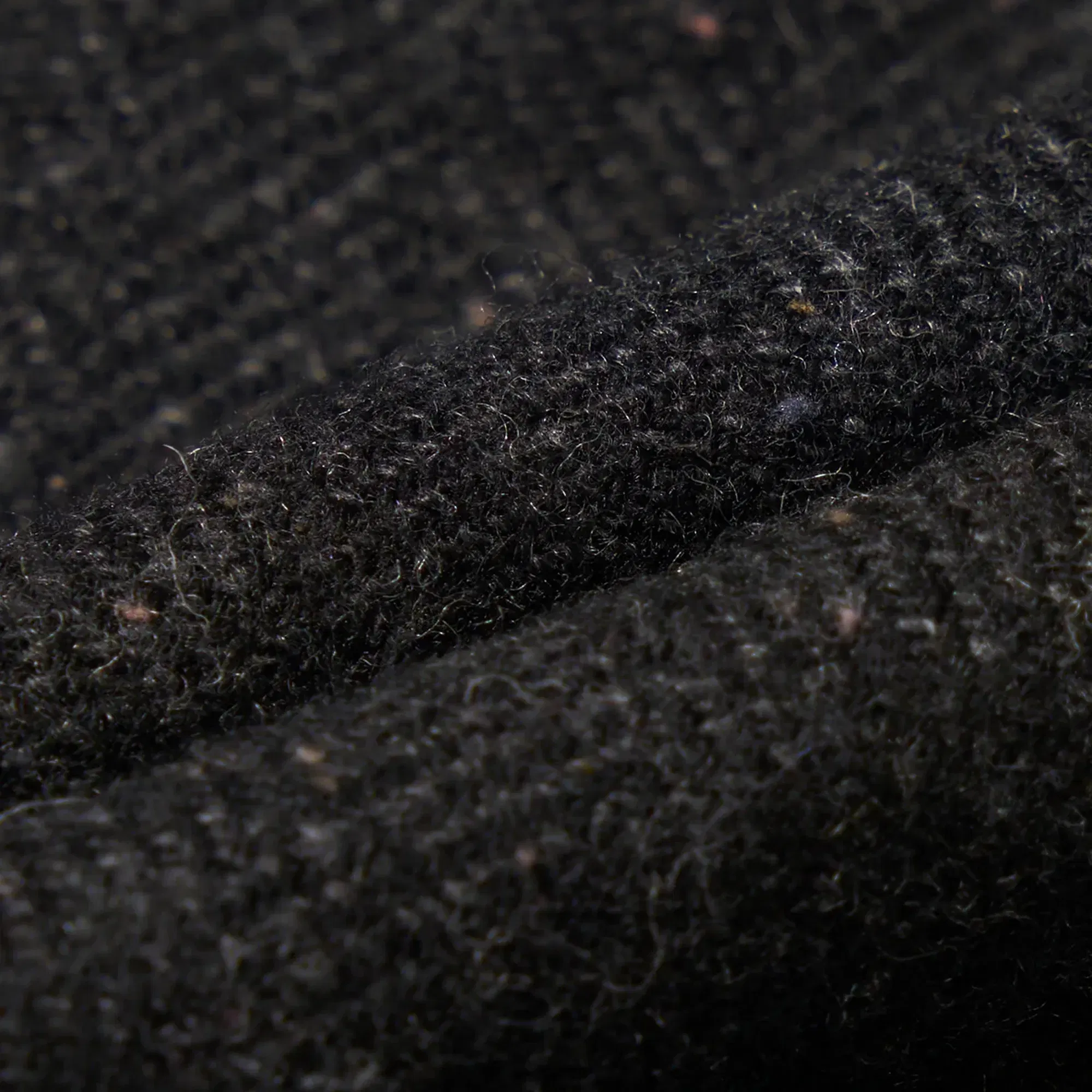 UNIVERSAL WORKS SALT N PEPPER TWEED OXFORD PANT { BLACK