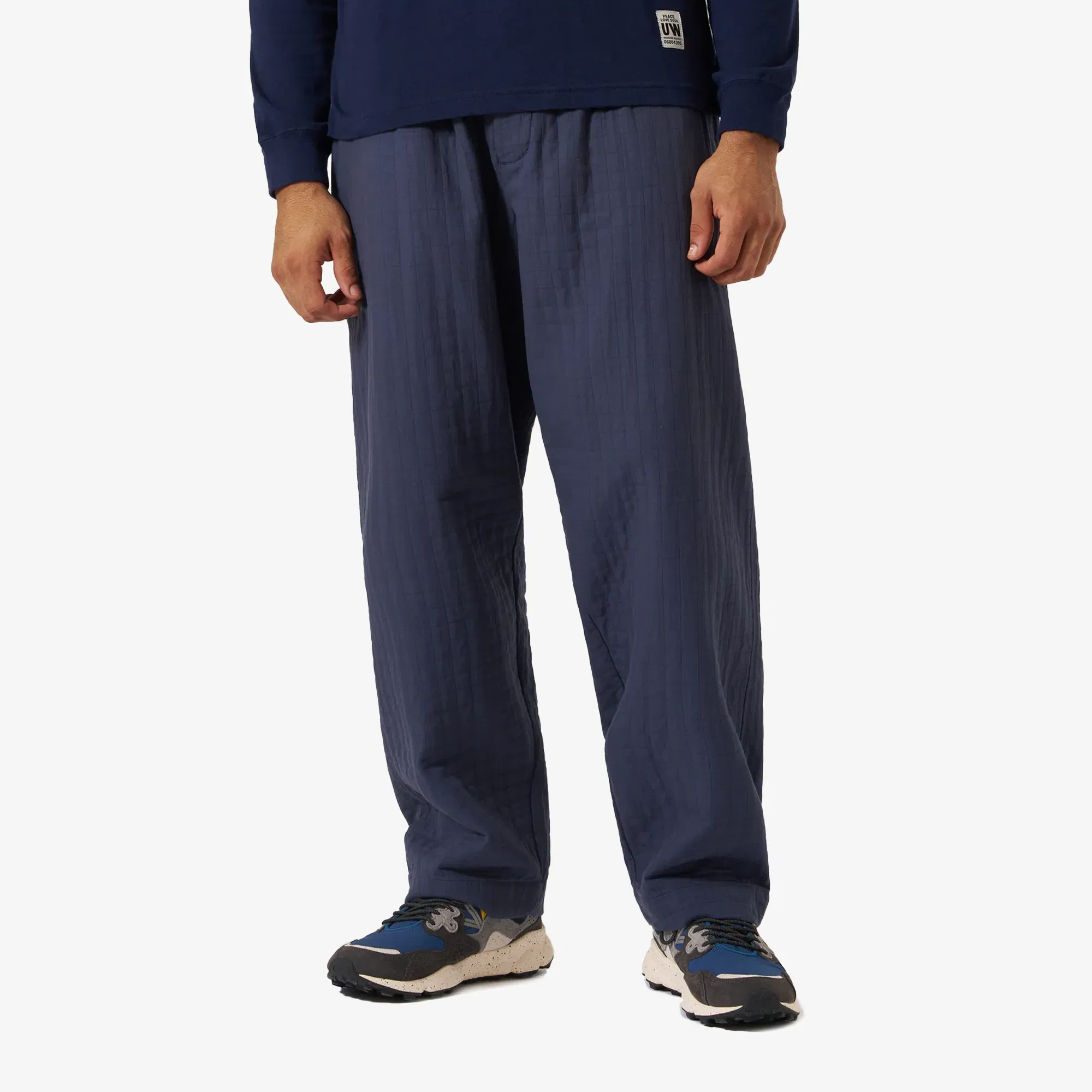 UNIVERSAL WORKS RAHIM COTTON OXFORD PANT { NAVY
