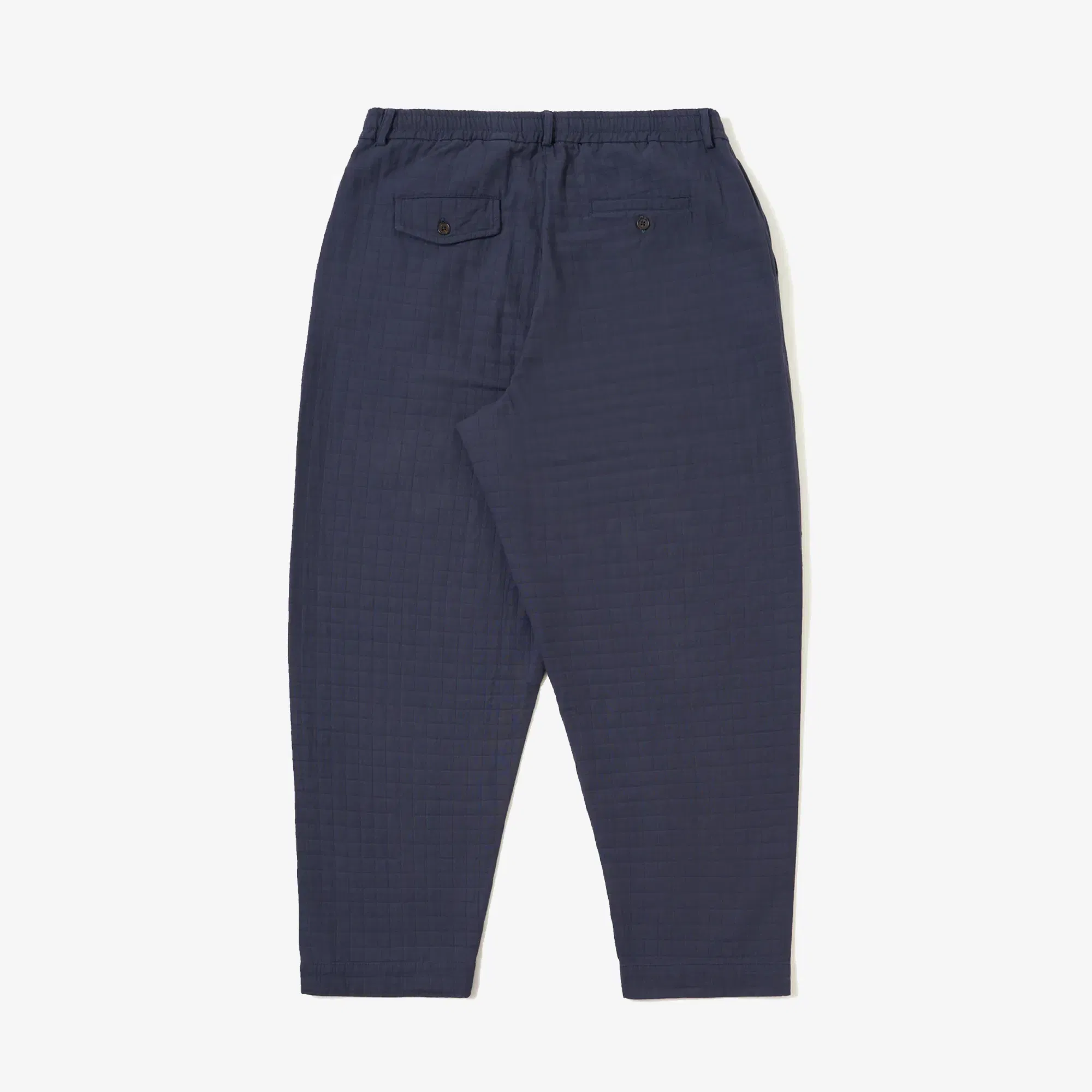 UNIVERSAL WORKS RAHIM COTTON OXFORD PANT { NAVY