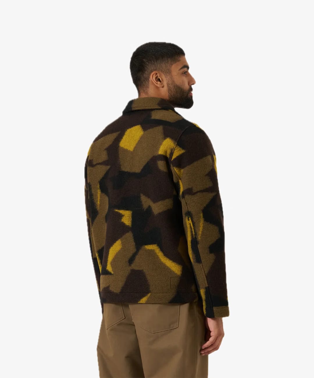 UNIVERSAL WORKS SWEDE CAMO FLEECE FIELD JACKET { CAMO
