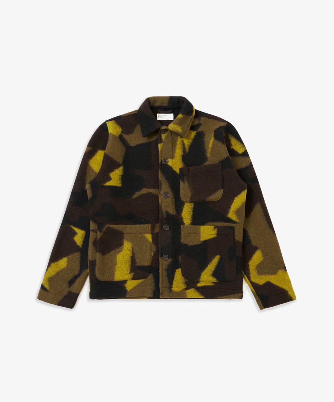 UNIVERSAL WORKS SWEDE CAMO FLEECE FIELD JACKET { CAMO
