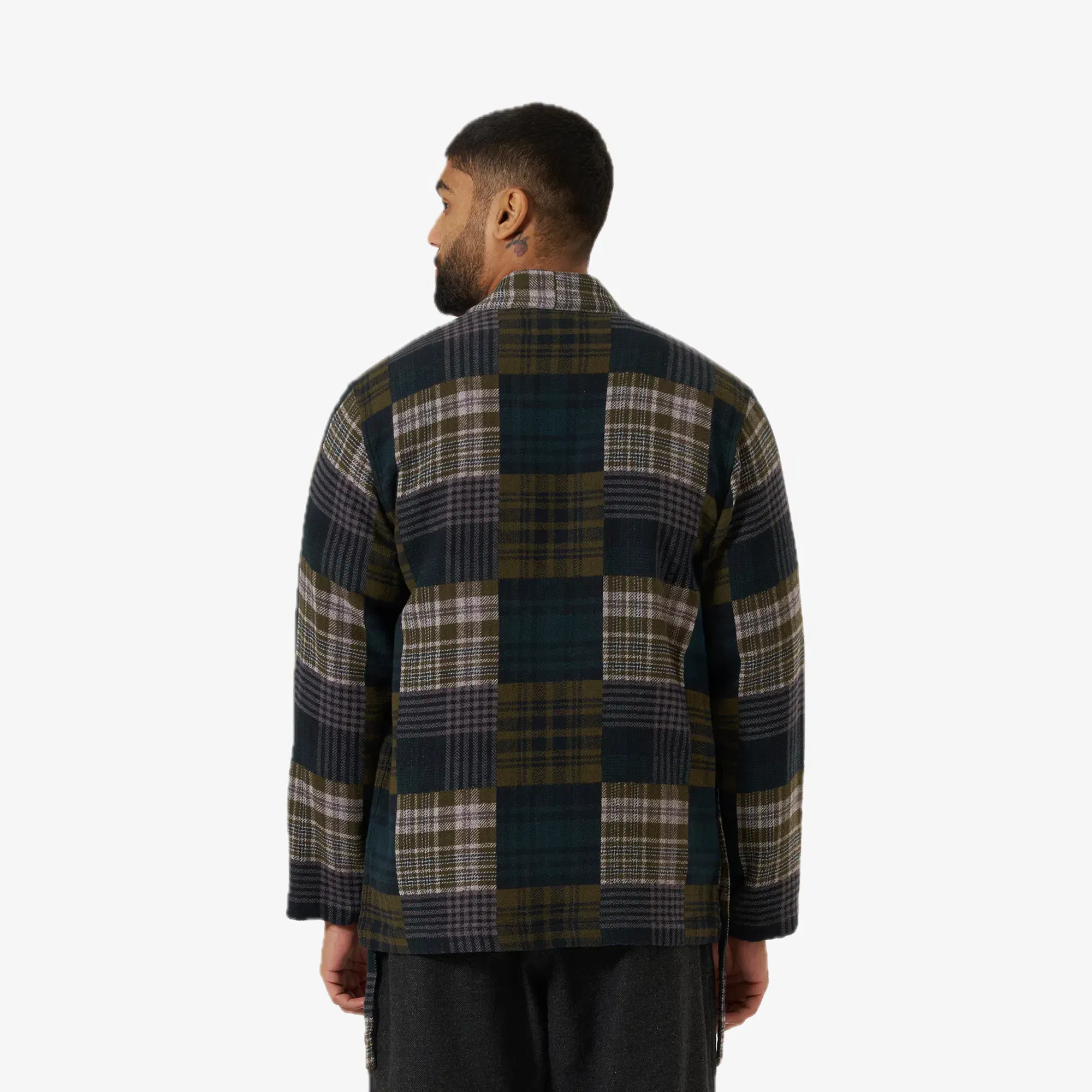 UNIVERSAL WORKS JAPANESE PATCHWORK KYOTO WORK JACKET { GREEN