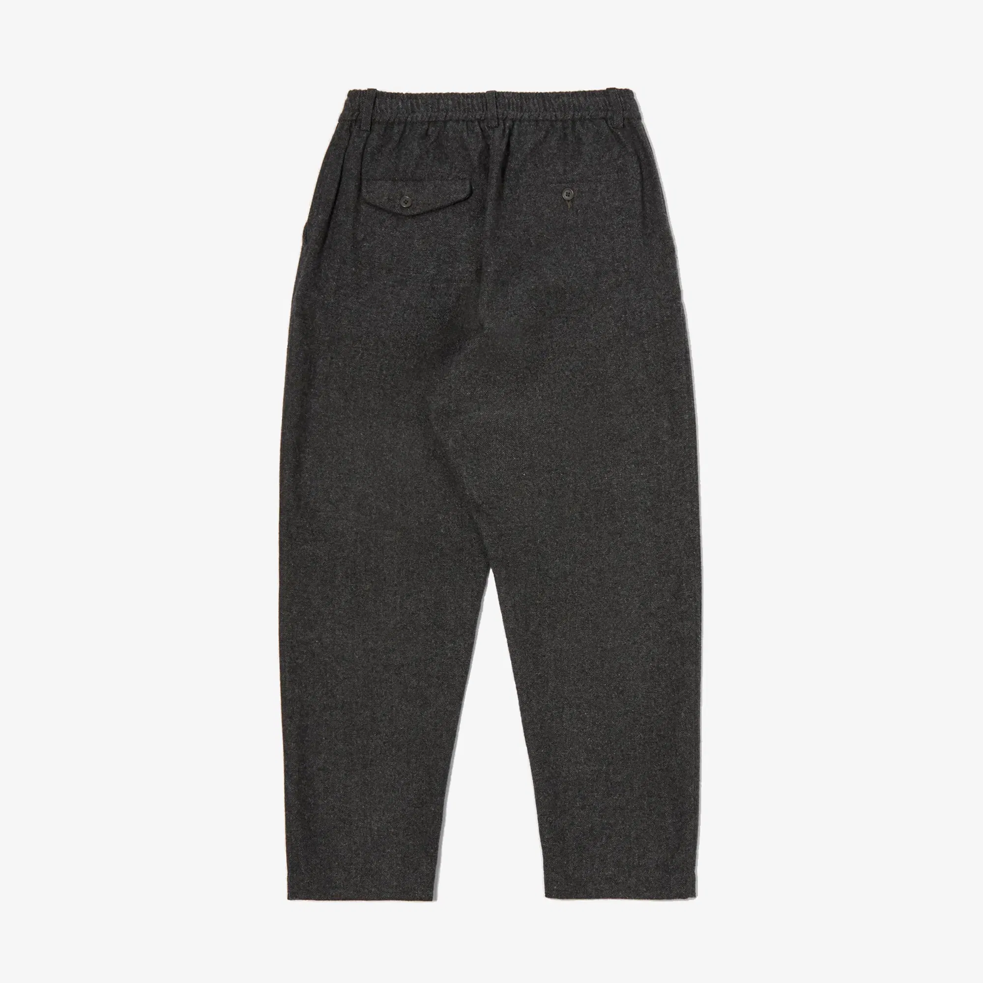 UNIVERSAL WORKS ANDERS WOOL UPCYCLED PLEATED TRACK PANT { GREY