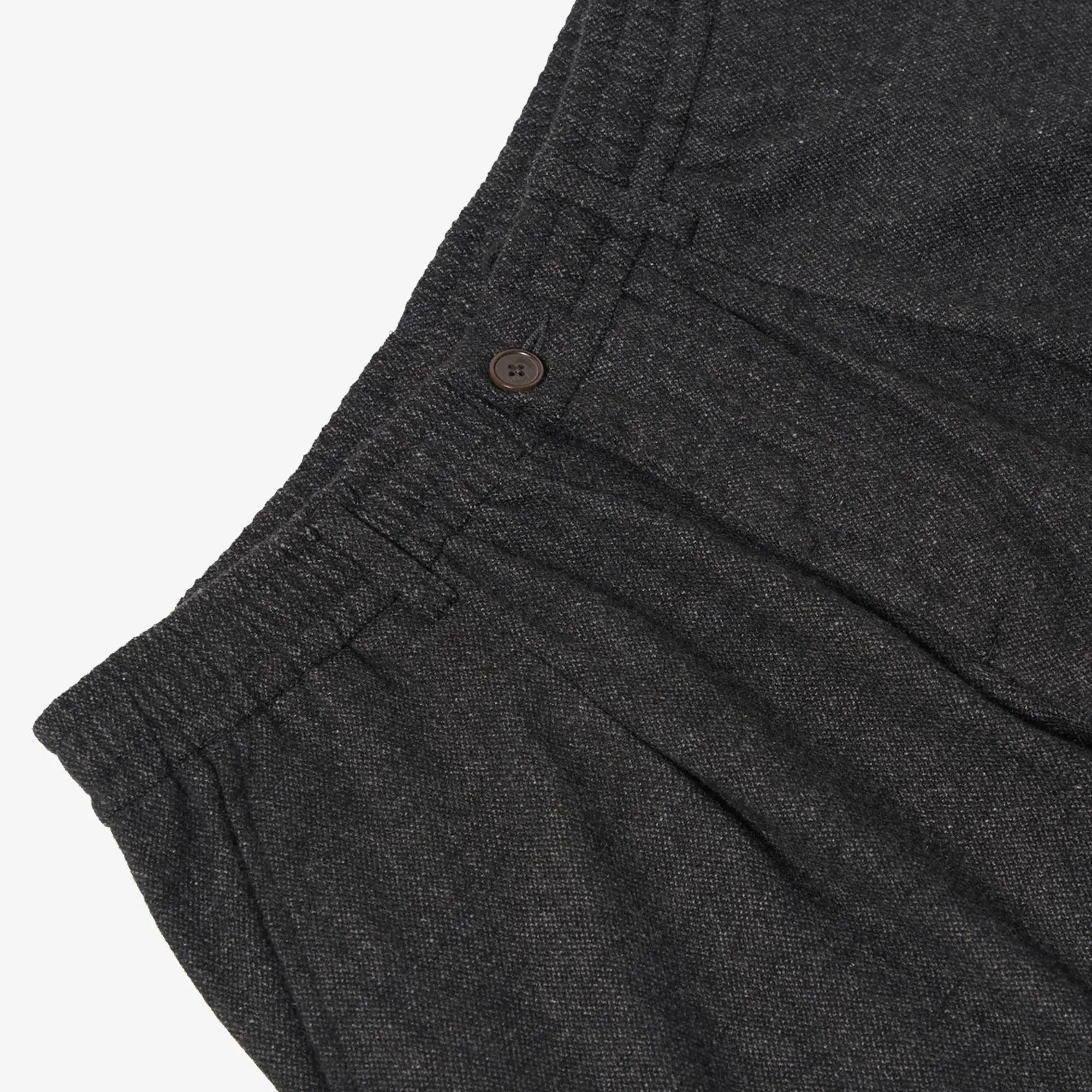 UNIVERSAL WORKS ANDERS WOOL UPCYCLED PLEATED TRACK PANT { GREY