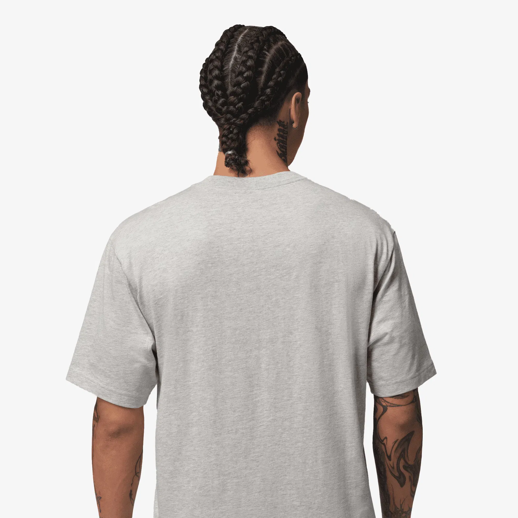 JORDAN JORDAN T-SHIRT { GREY HEATHER/BLACK