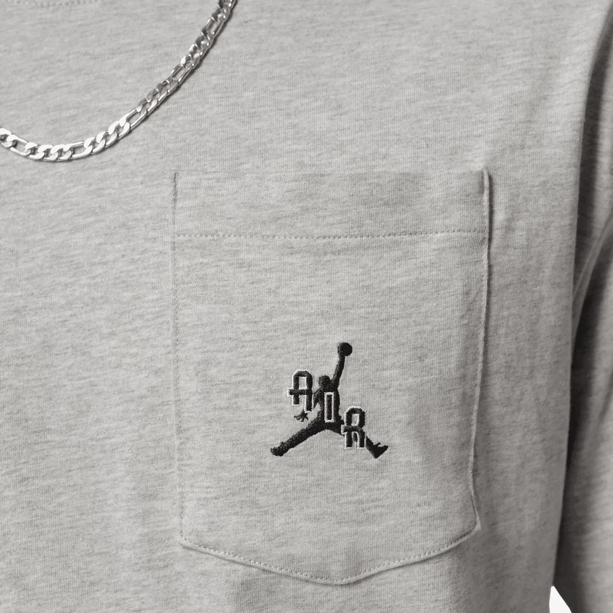 JORDAN JORDAN T-SHIRT { GREY HEATHER/BLACK