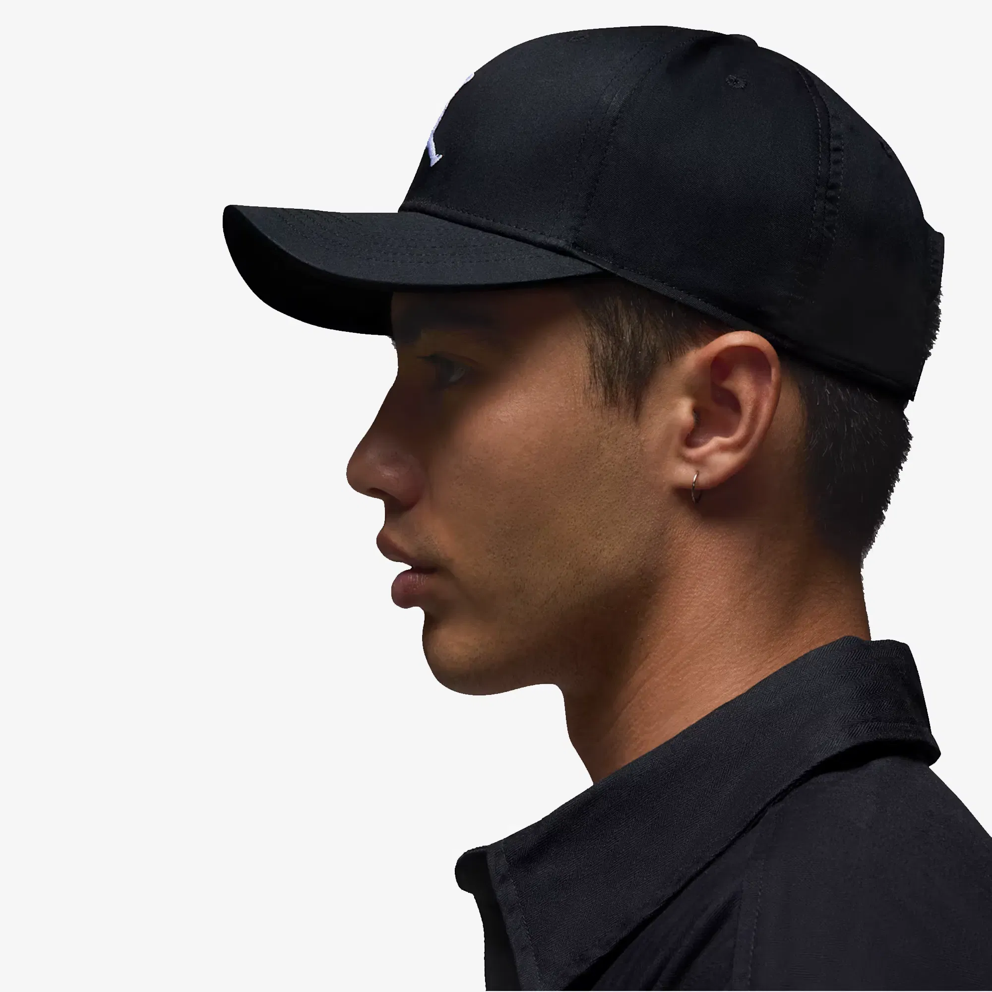 Jordan RISE STRUCTURED CURVED-BILL HAT { BLACK/WHITE
