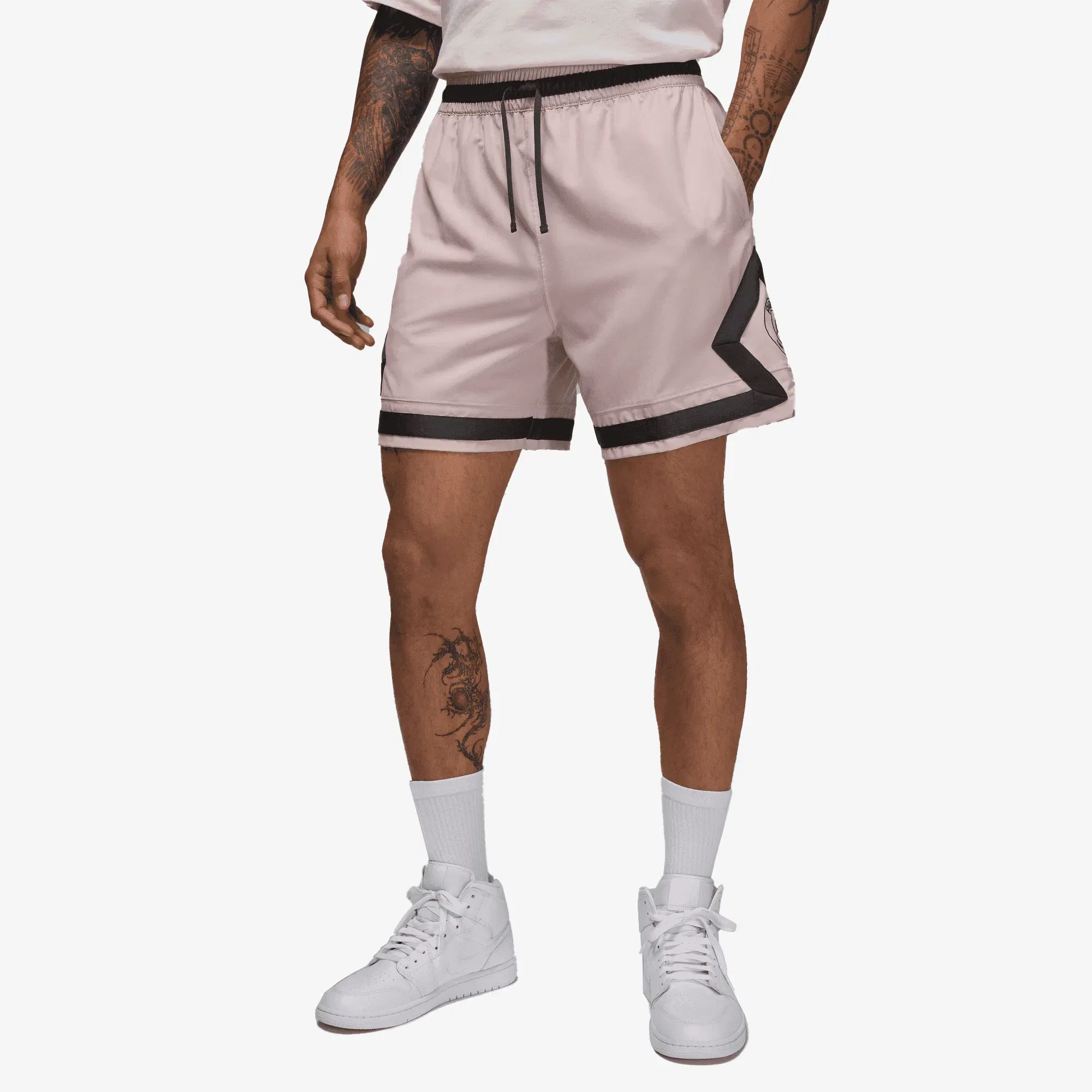JORDAN PARIS SAINT-GERMAIN DIAMOND SHORTS { ROSE/ANTHRACITE/ANTHRACITE