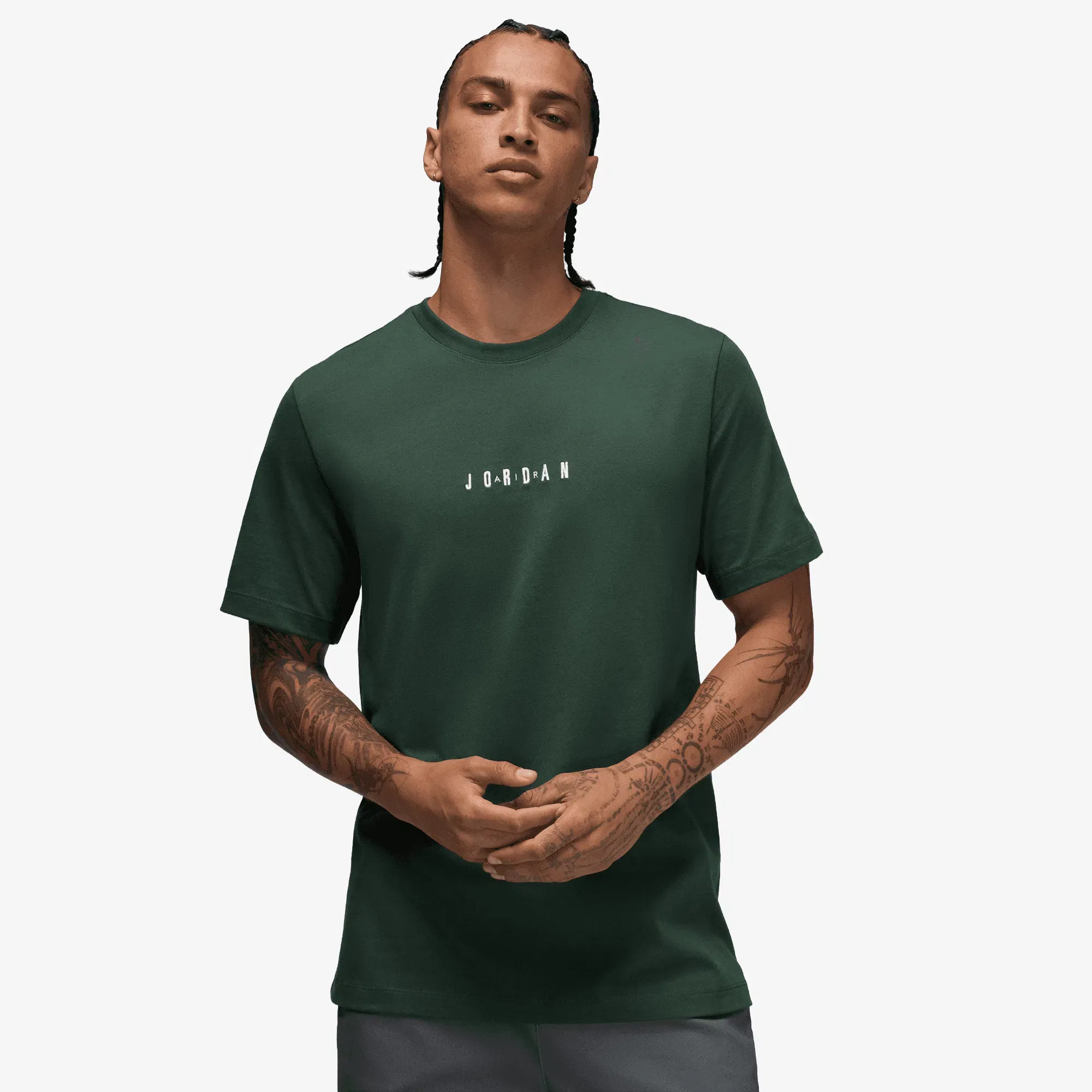 JORDAN JORDAN AIR T-SHIRT { MIDNIGHT GREEN/SAIL/SAIL