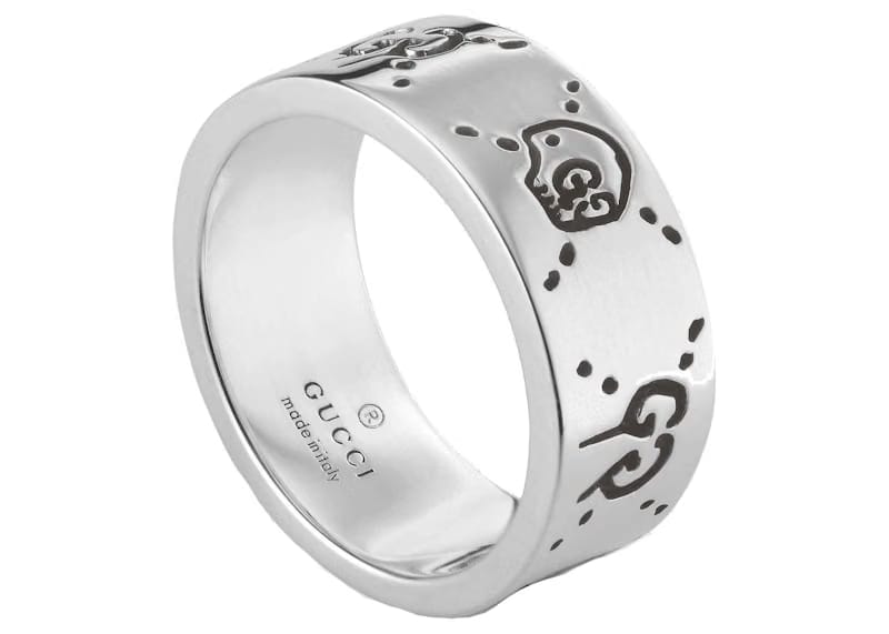 Gucci Ghost Skull Ring Silver