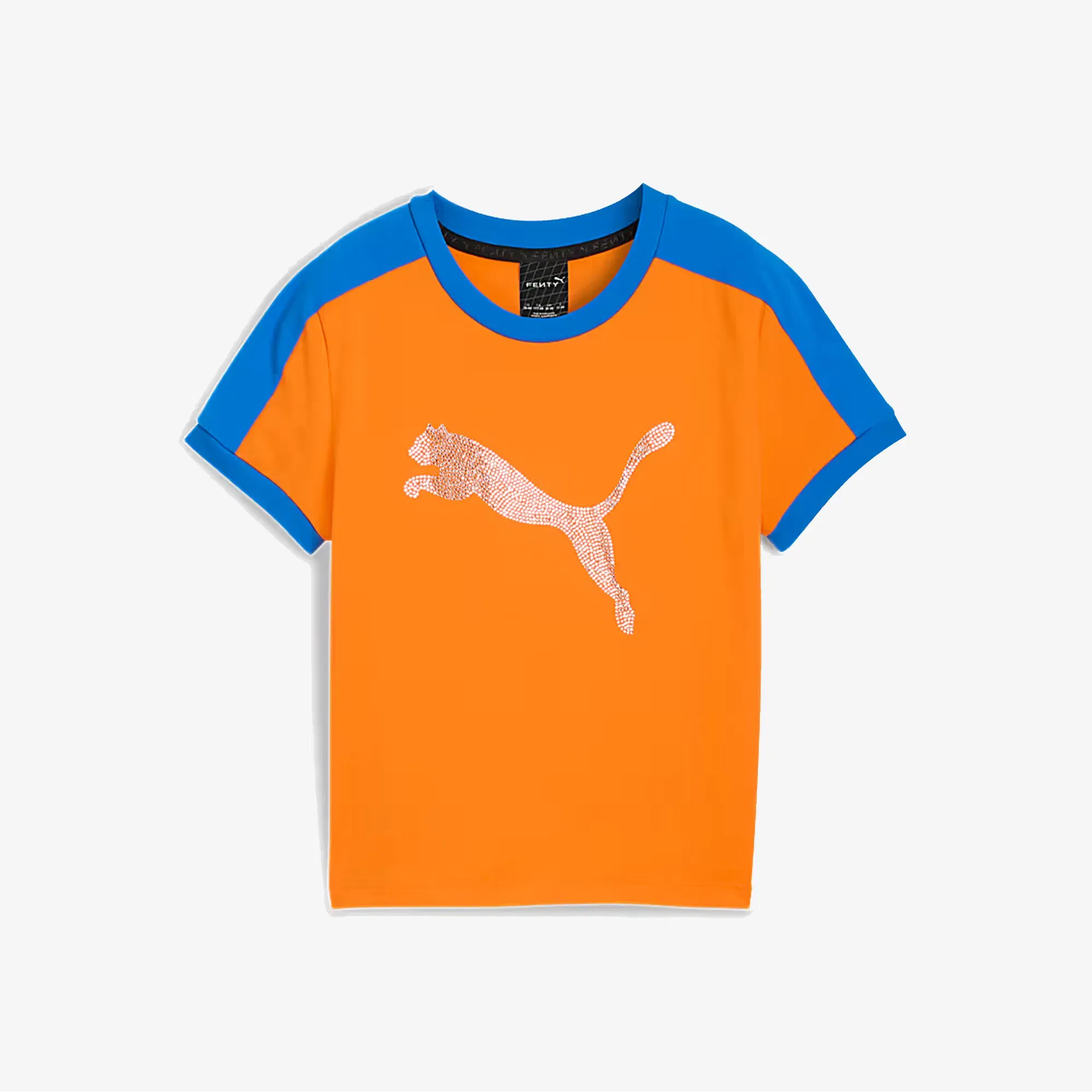 PUMA x FENTY T7 SLIM FIT T-SHIRT { RICKIE ORANGE