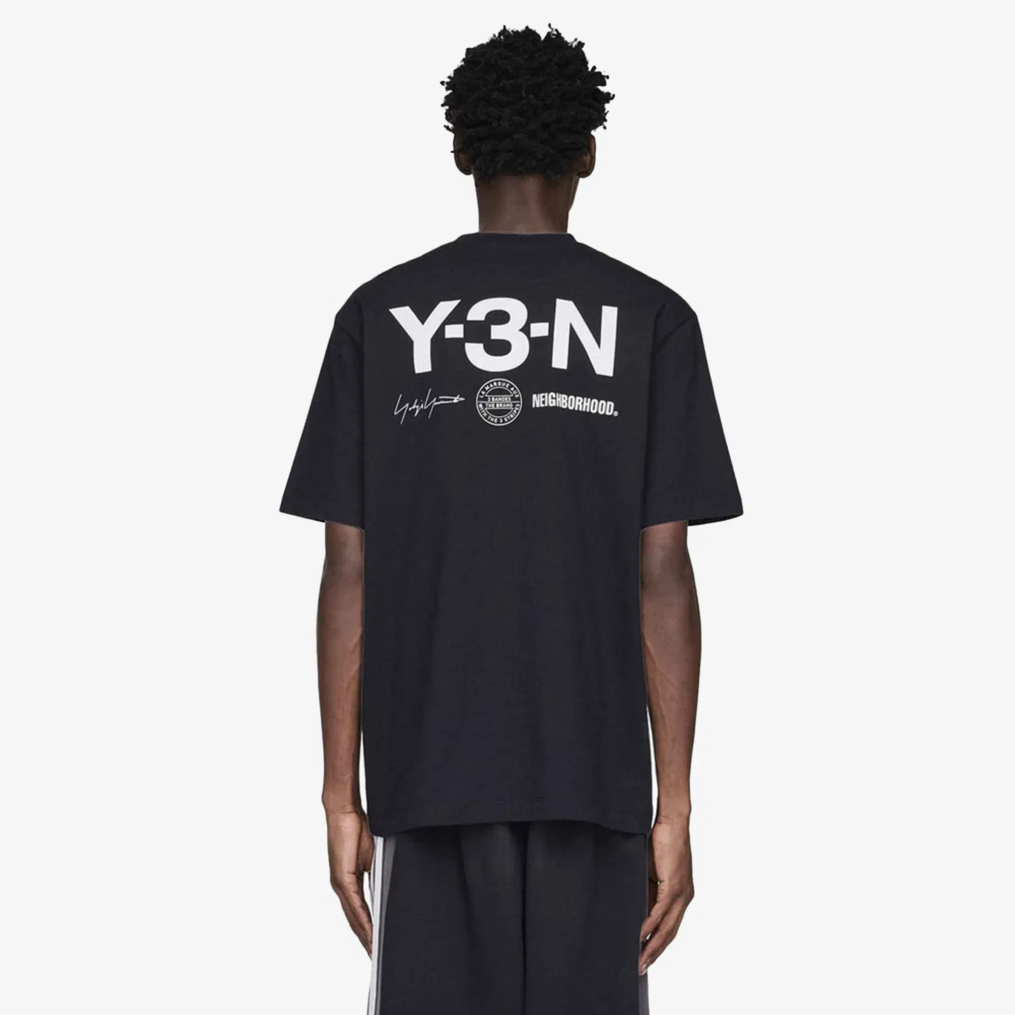 Y-3 NBHD GRAPHIC TEE { BLACK/WHITE