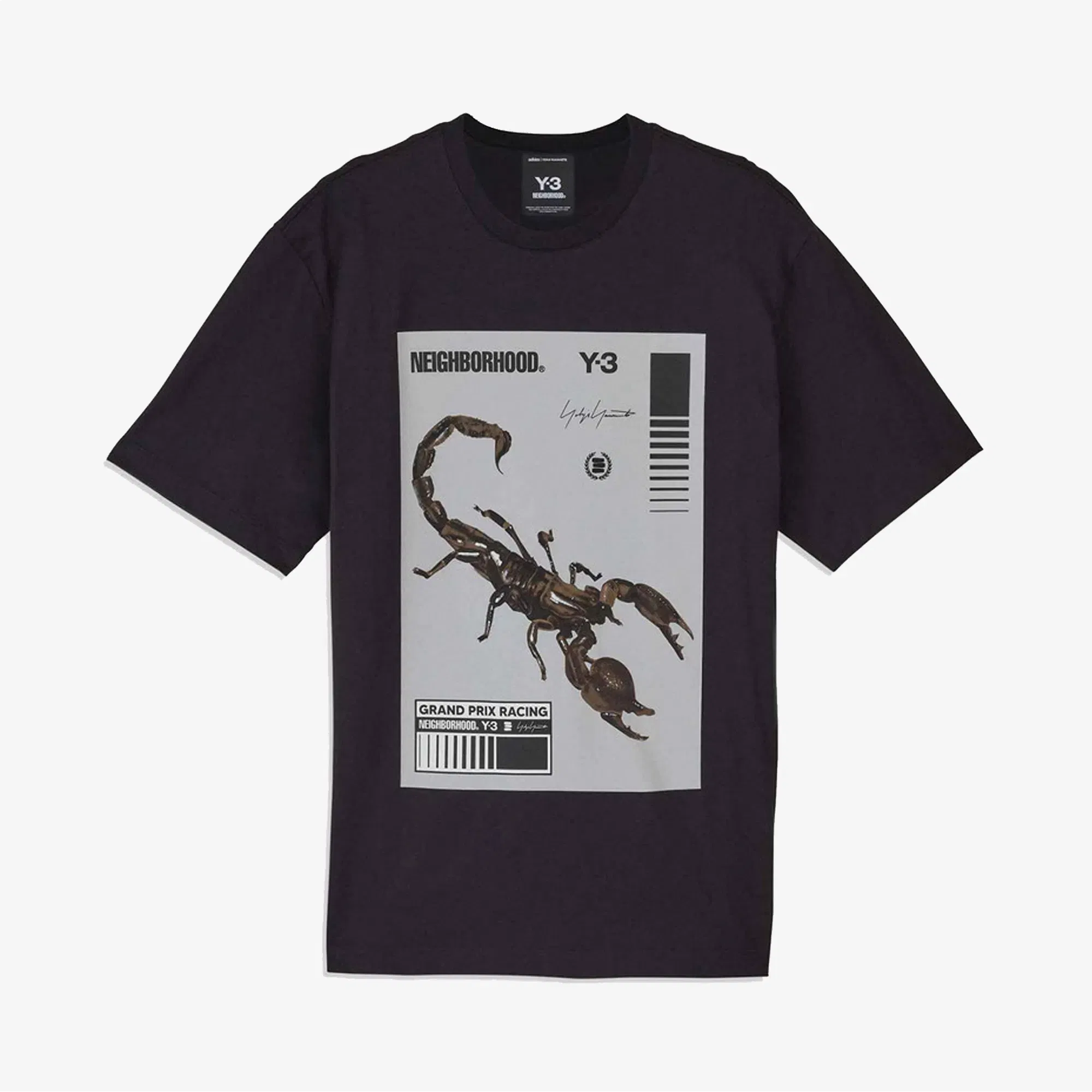 Y-3 NBHD GRAPHIC TEE { BLACK/WHITE