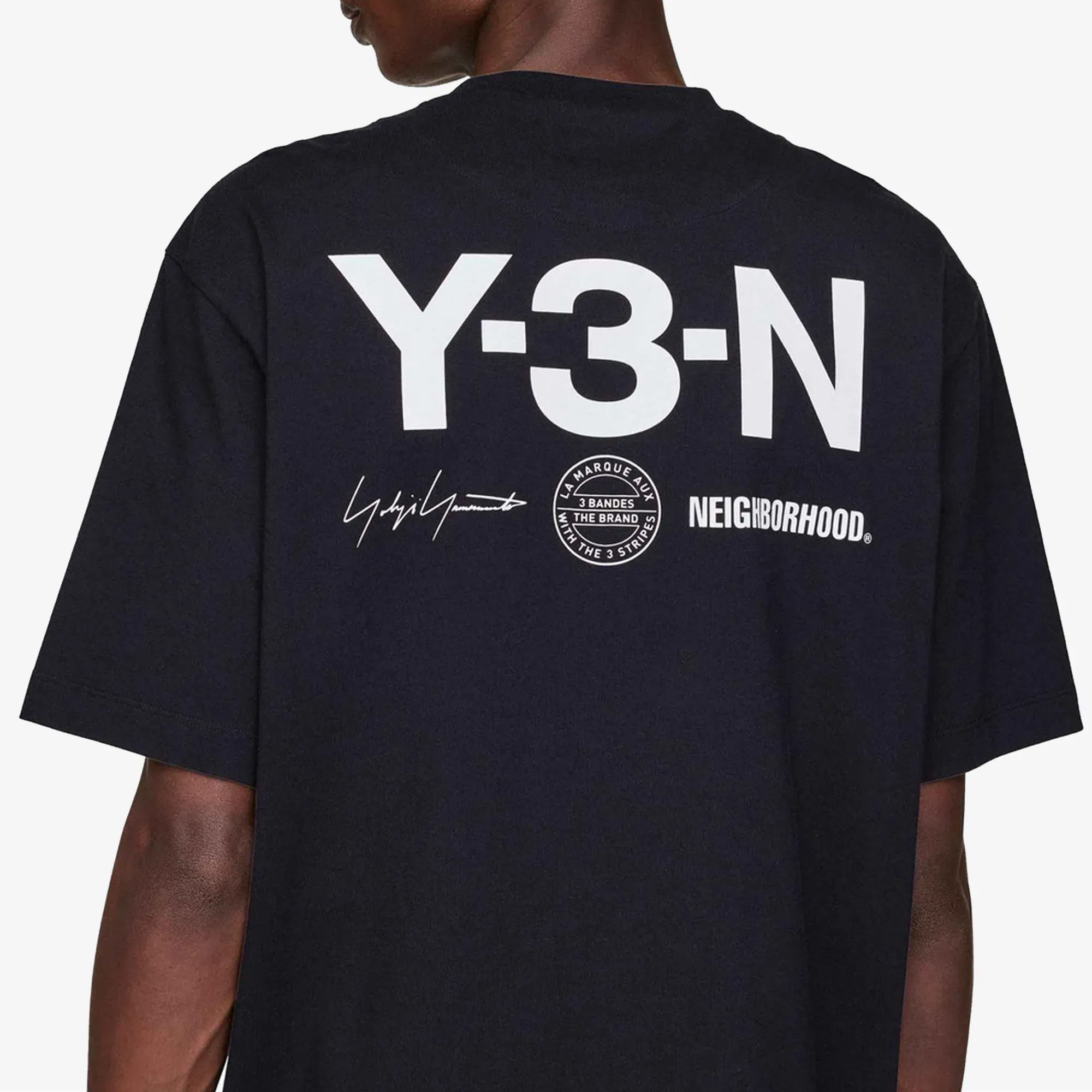 Y-3 NBHD GRAPHIC TEE { BLACK/WHITE
