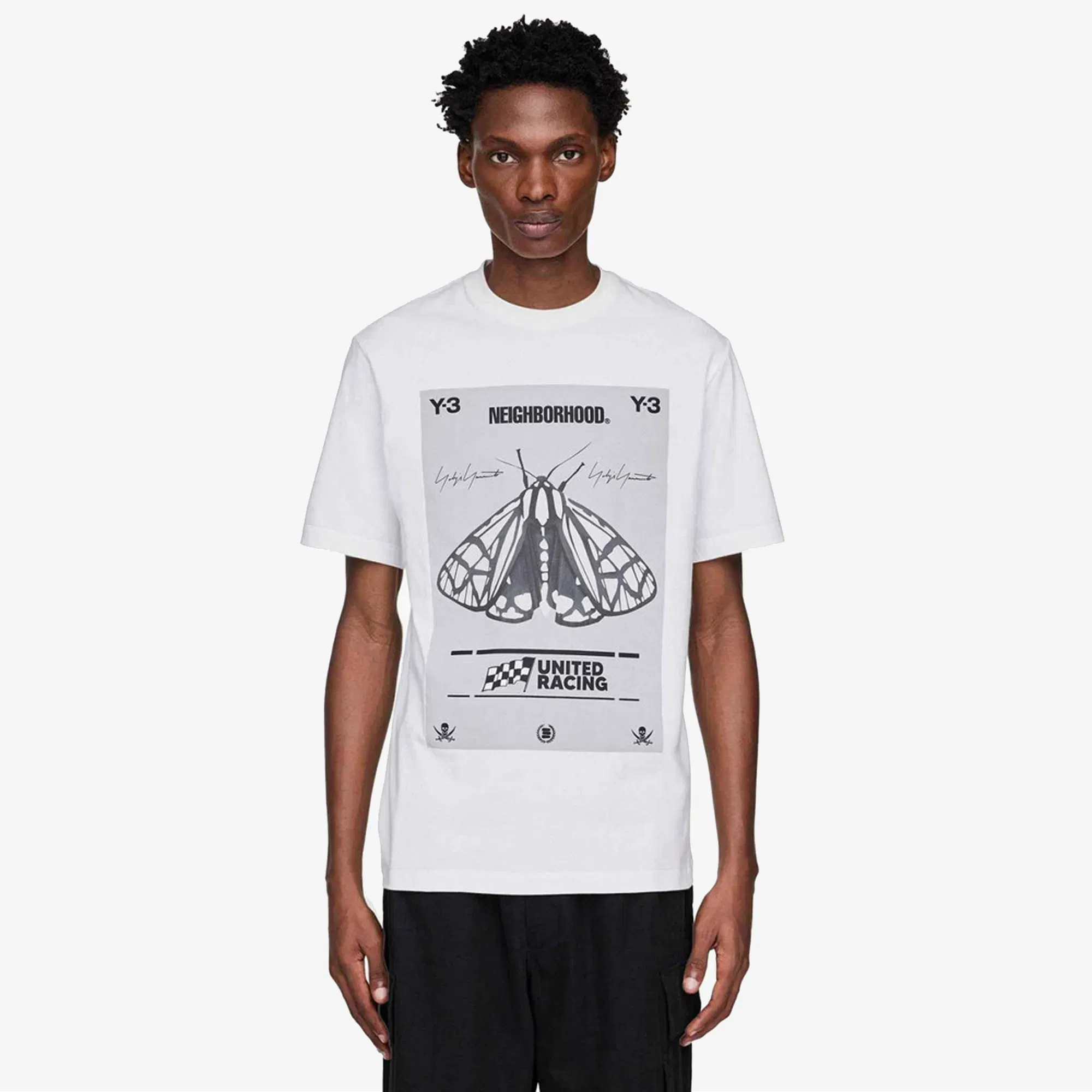 Y-3 NBHD GRAPHIC TEE { WHITE