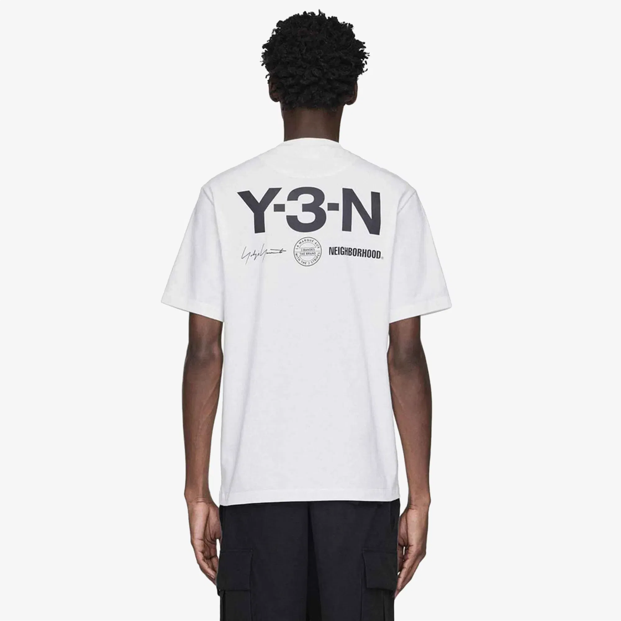 Y-3 NBHD GRAPHIC TEE { WHITE