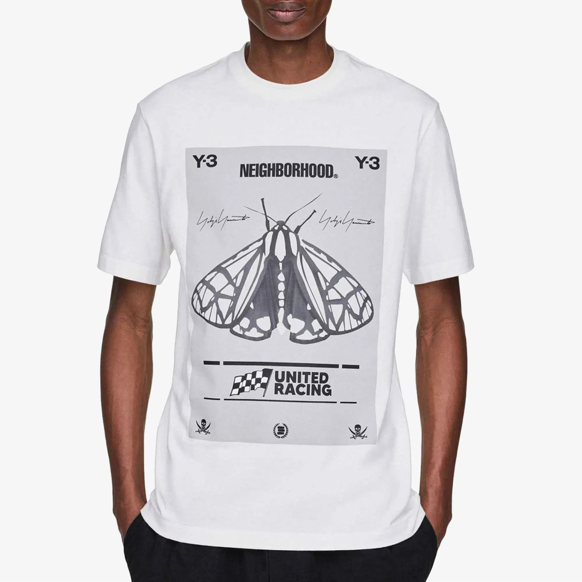Y-3 NBHD GRAPHIC TEE { WHITE