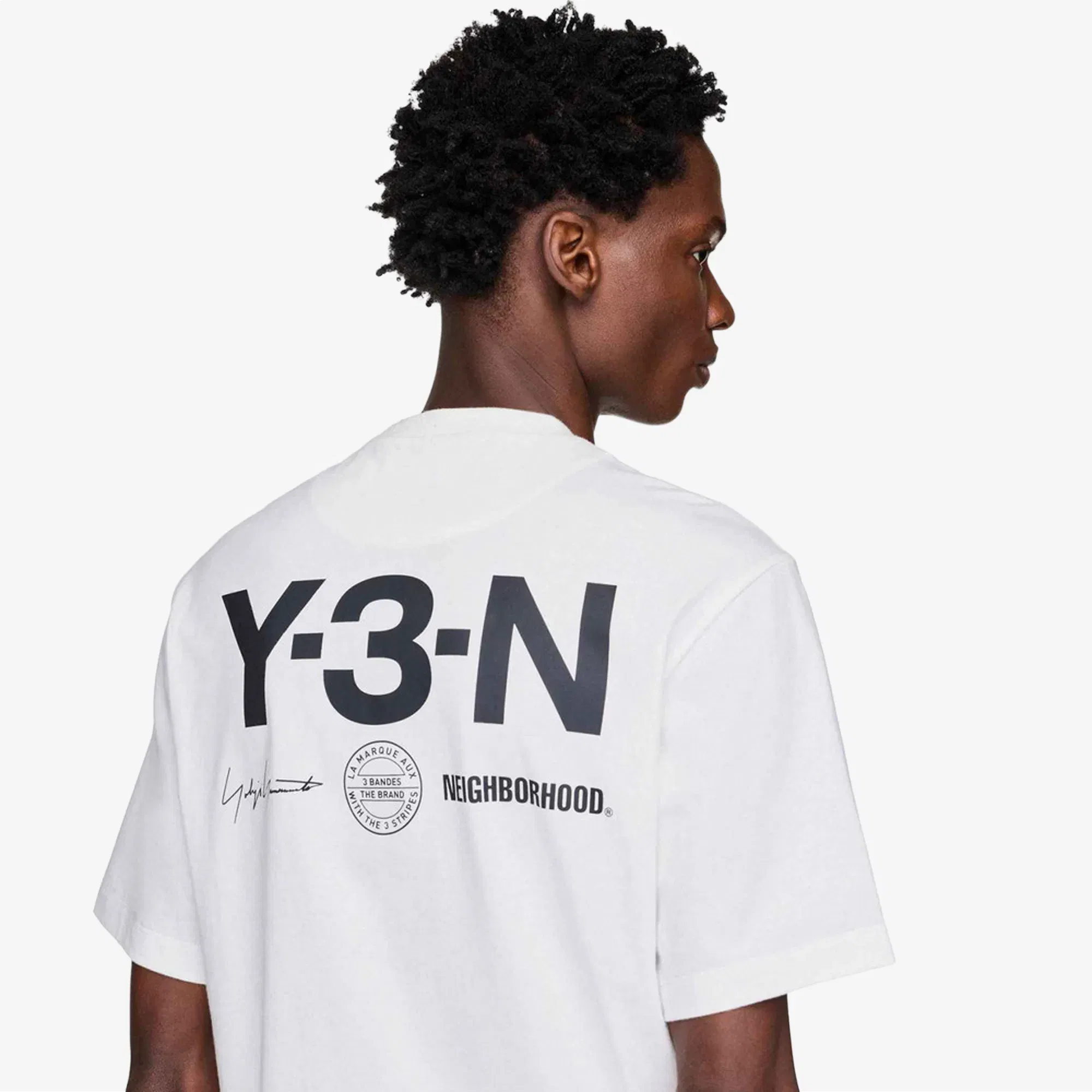Y-3 NBHD GRAPHIC TEE { WHITE