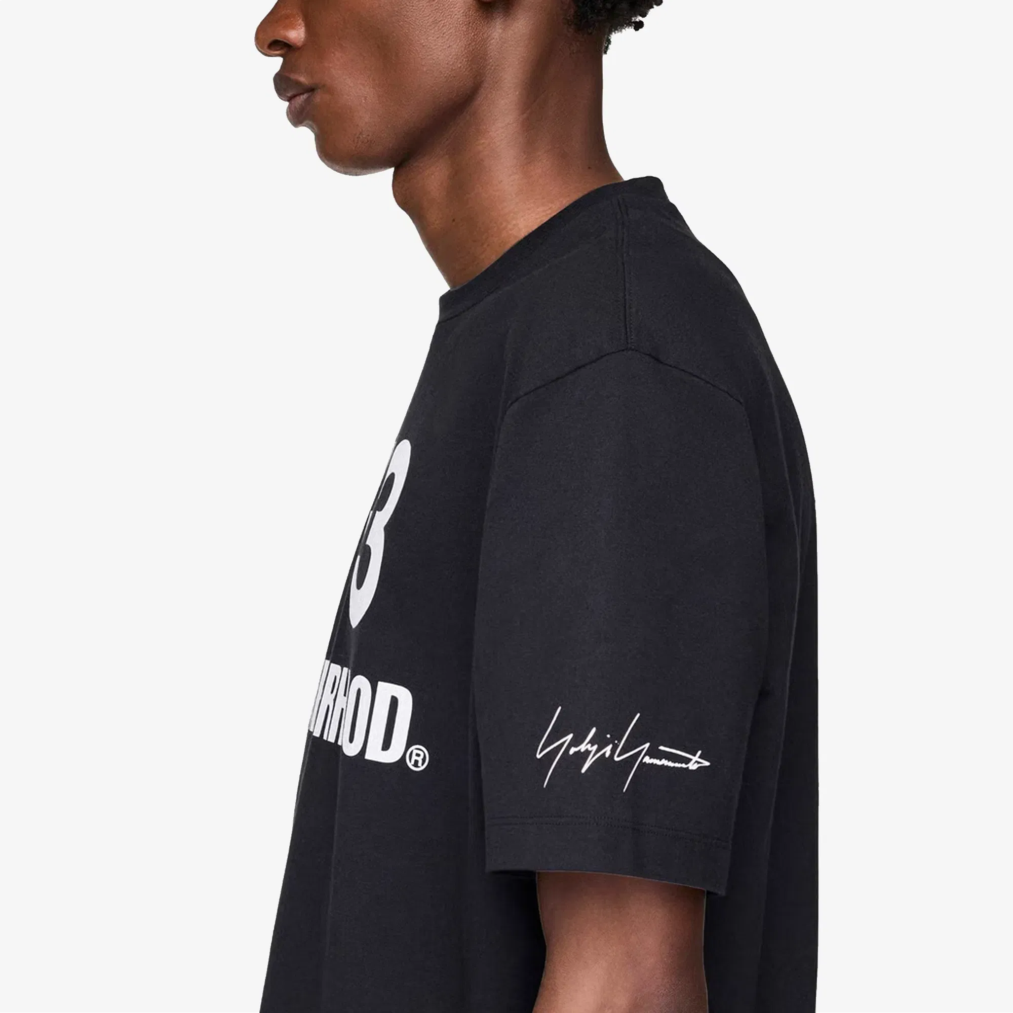 Y-3 NBHD LOGO TEE { BLACK