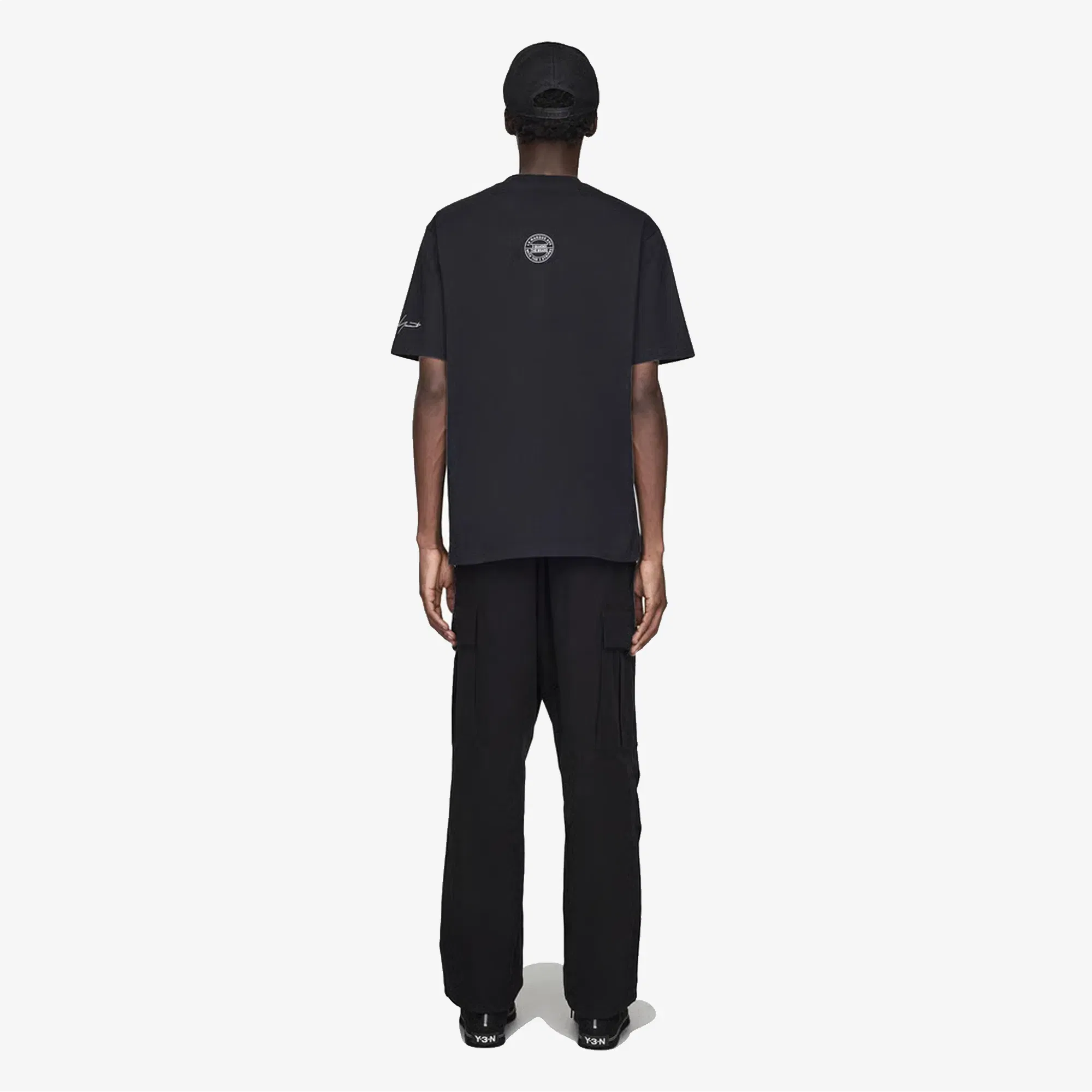 Y-3 NBHD LOGO TEE { BLACK
