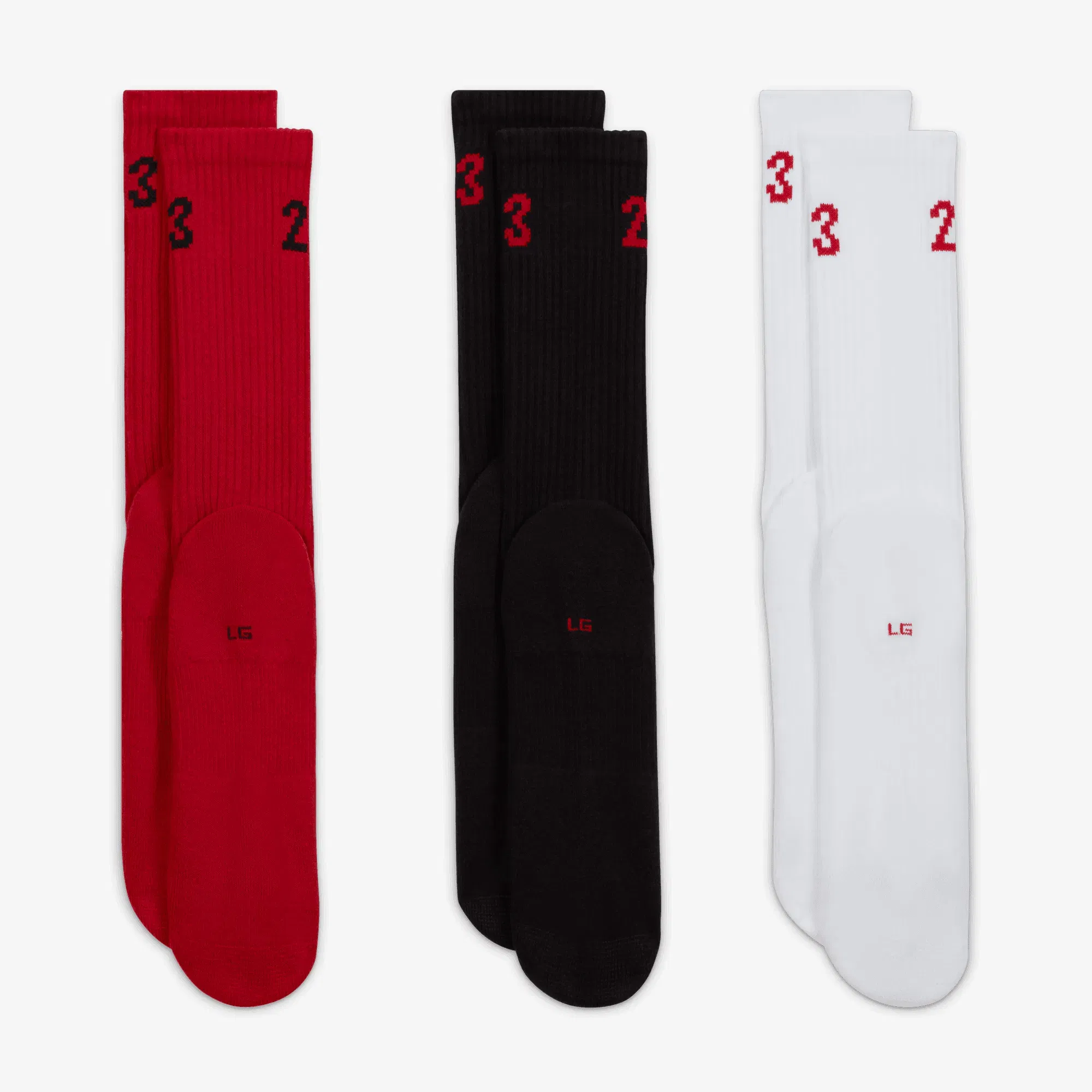 Jordan CREW SOCKS (3 PAIRS) { MULTI-COLOR