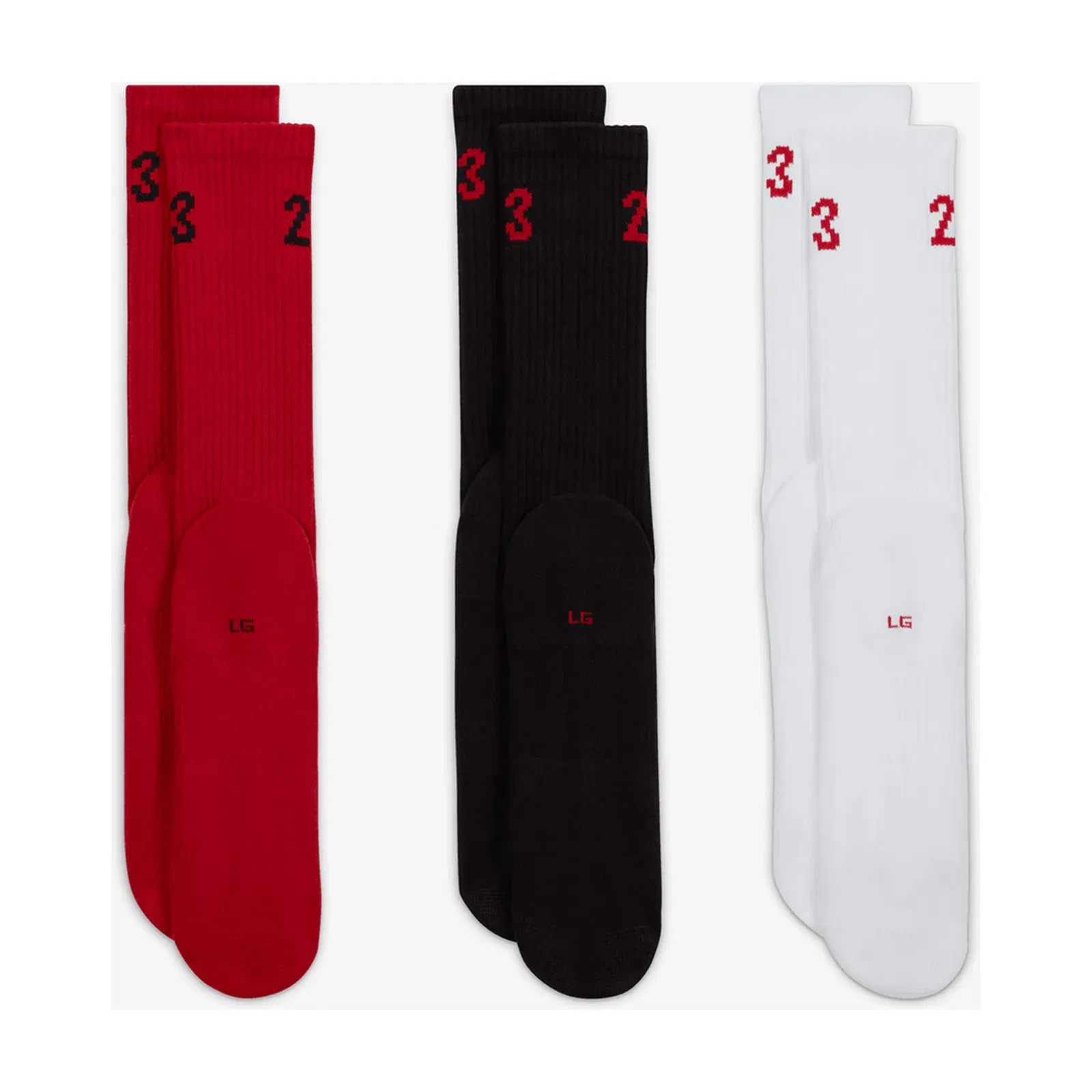 Jordan CREW SOCKS (3 PAIRS) { MULTI-COLOR