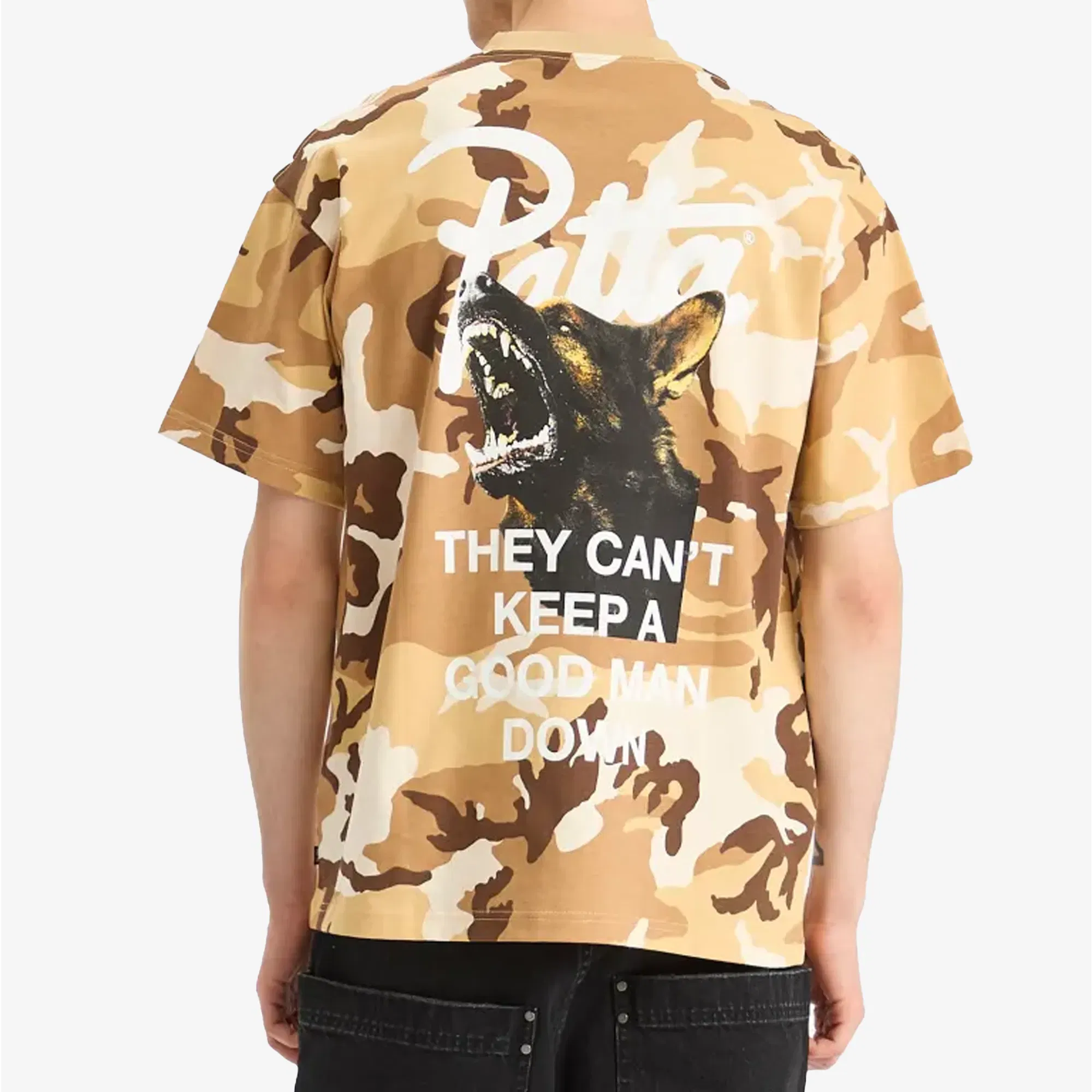 PATTA PATTA BARK WOODLAND CAMO T-SHIRT { BEIGE