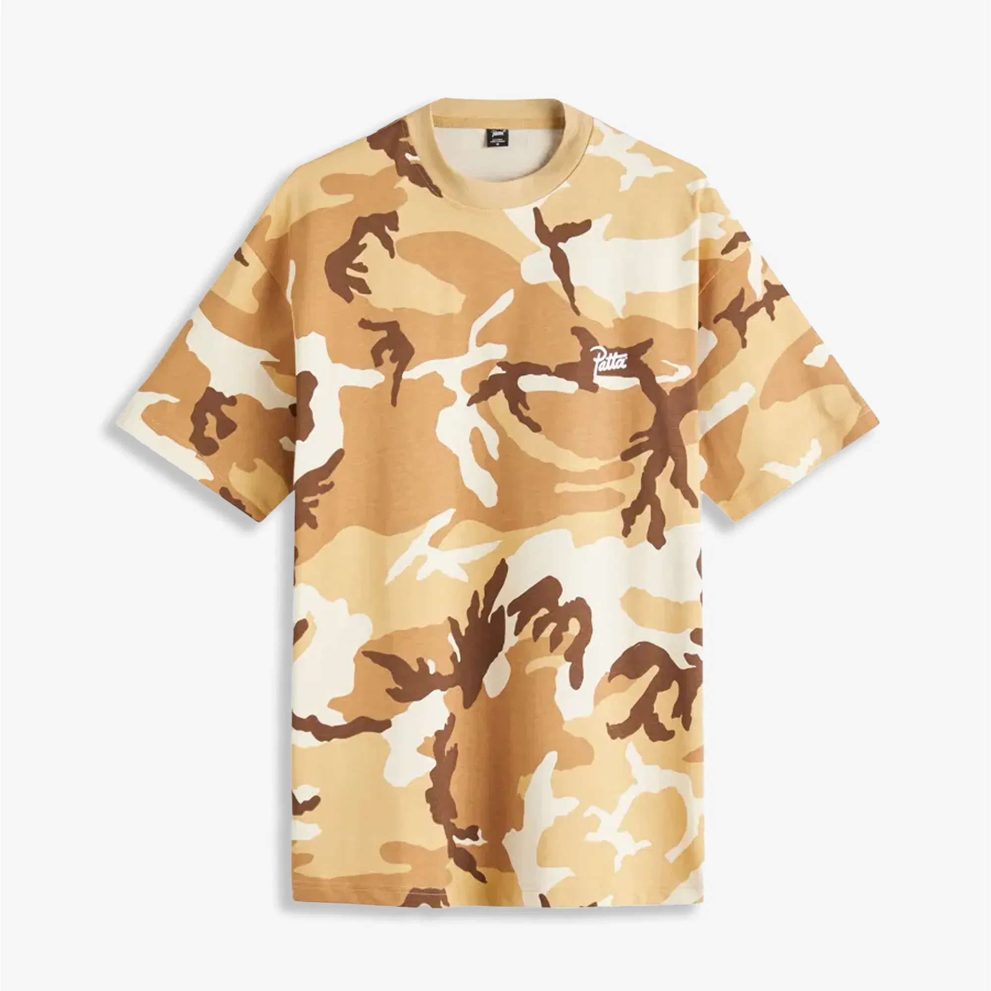 PATTA PATTA BARK WOODLAND CAMO T-SHIRT { BEIGE