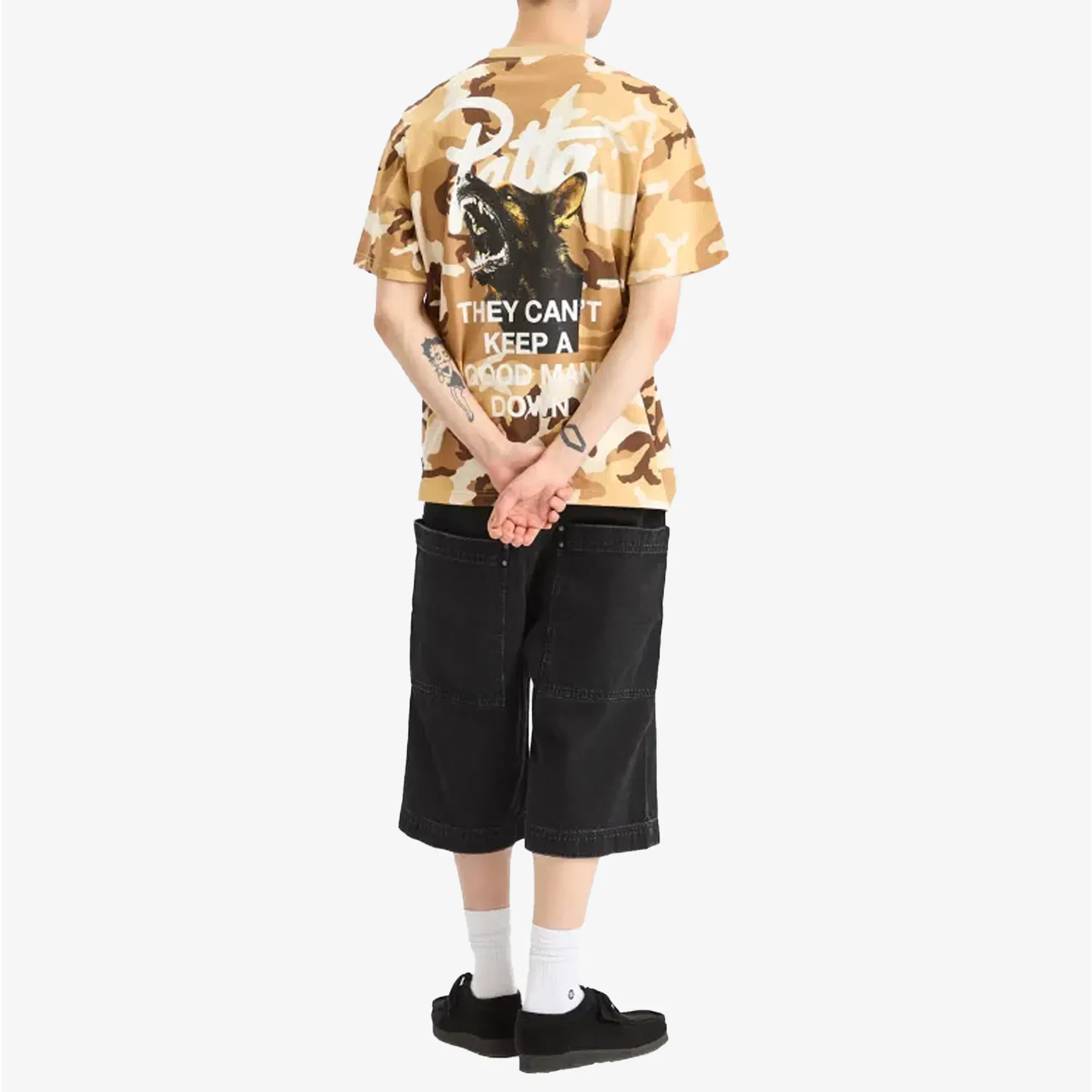 PATTA PATTA BARK WOODLAND CAMO T-SHIRT { BEIGE