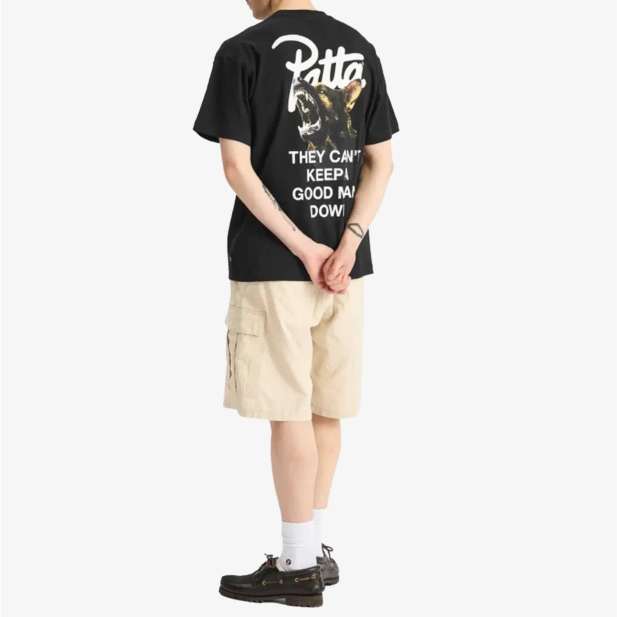 PATTA PATTA BARK T-SHIRT { BLACK
