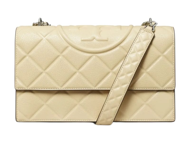 Tory Burch Fleming Convertible Shoulder Bag Vanilla Soft Serve