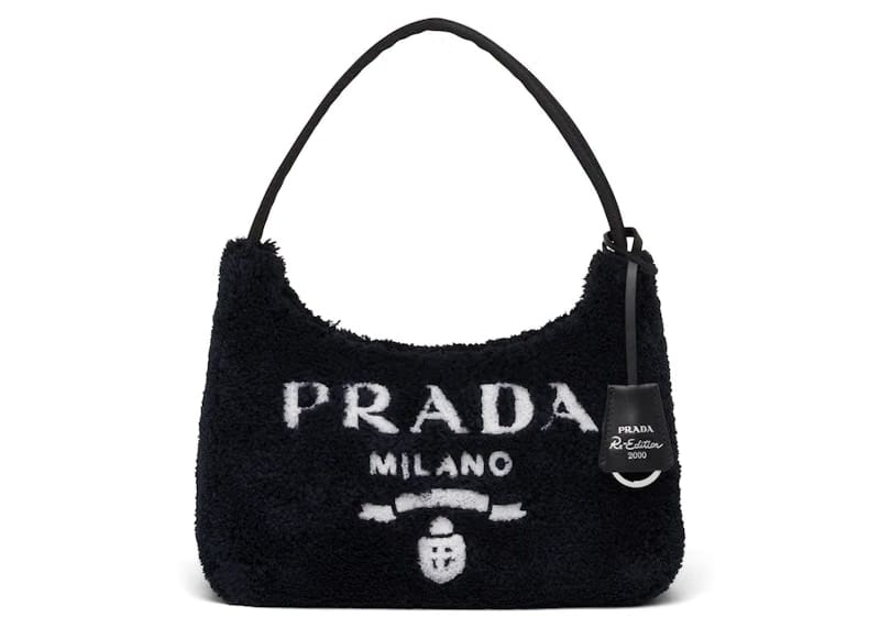 Prada Re-Edition 2000 Terry Mini Bag Black/White