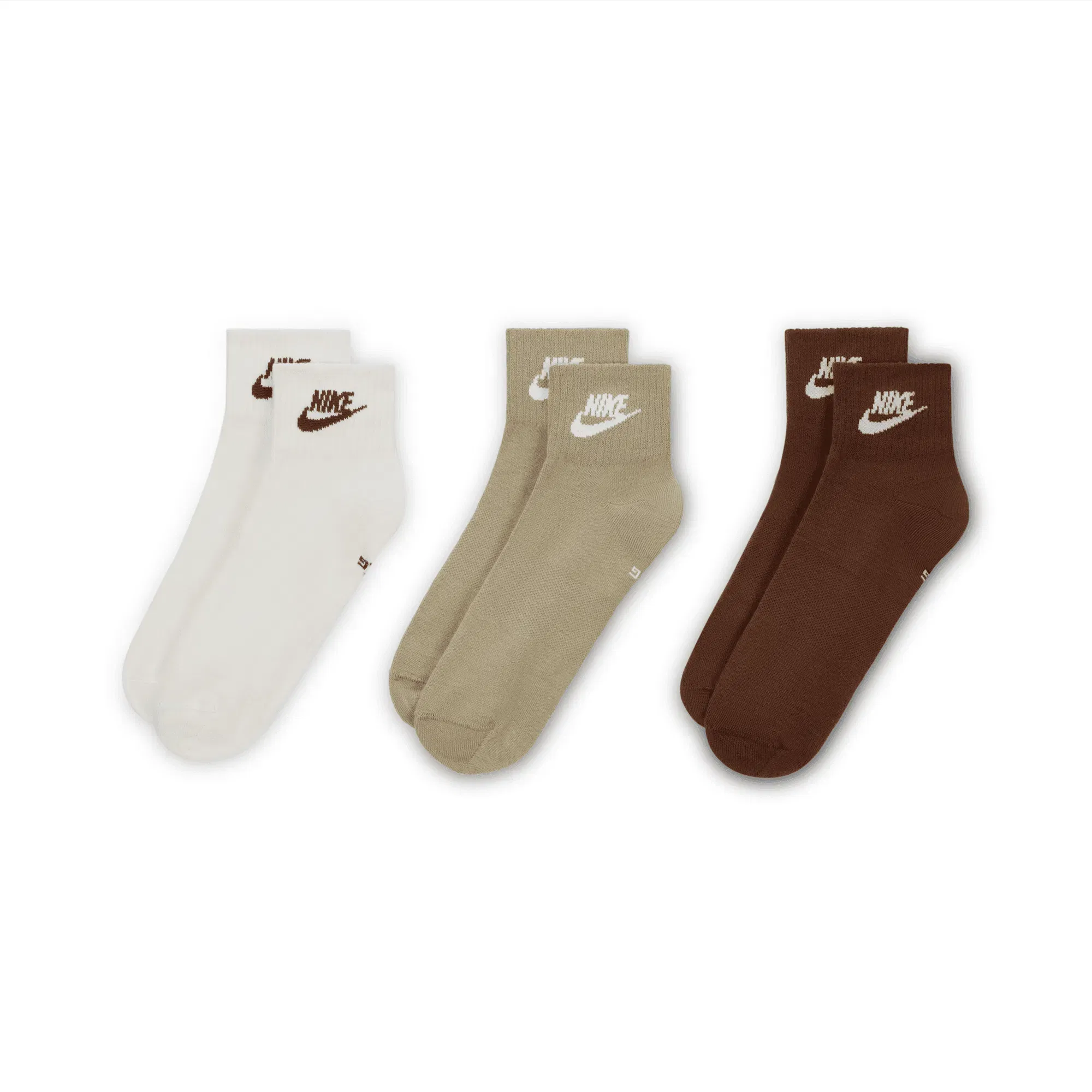 NIKE EVERYDAY ESSENTIAL ANKLE SOCKS (3 PAIRS) { MULTI