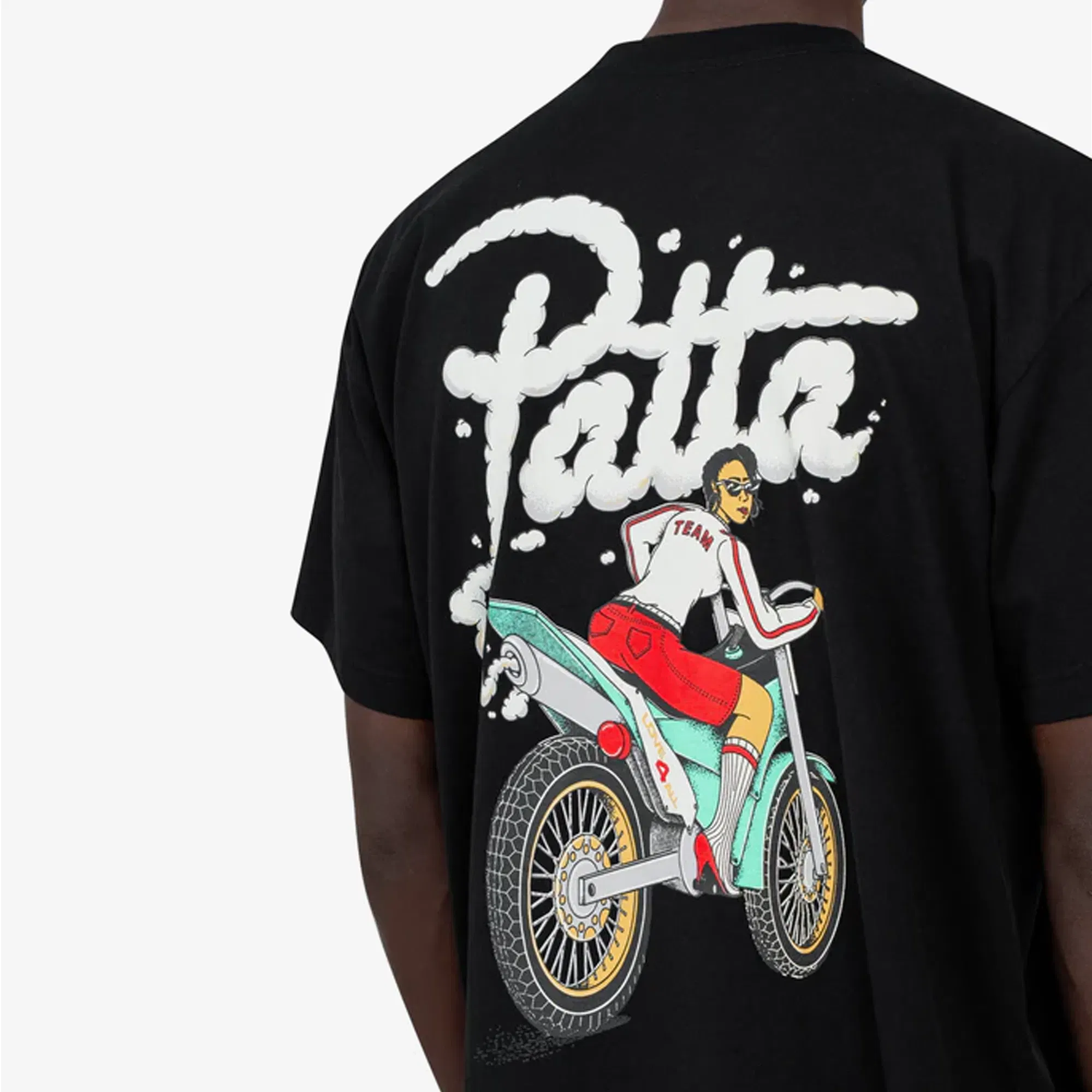 PATTA PATTA BIKER T-SHIRT { BLACK