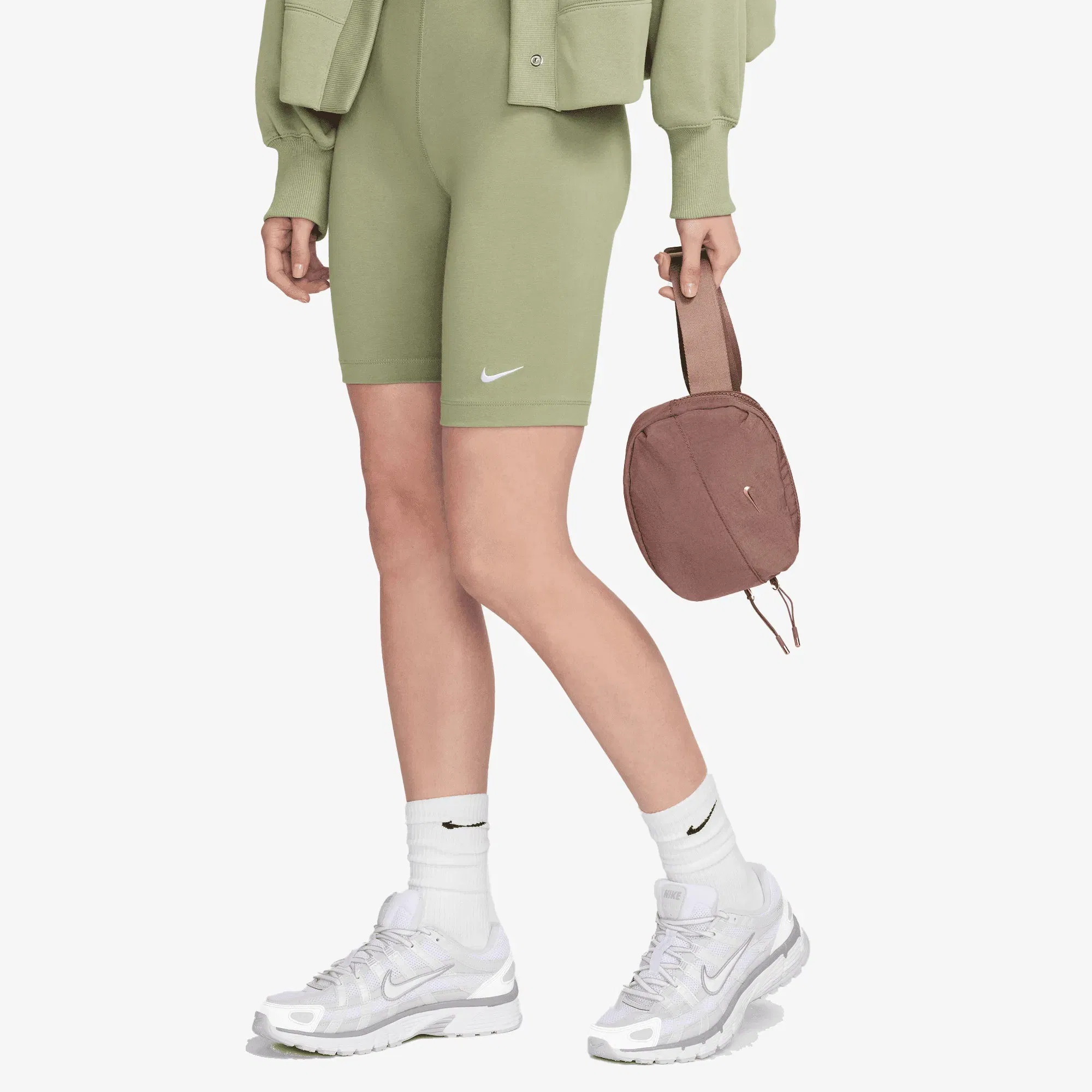 NIKE AURA CROSSBODY BAG (2L) { SMOKEY MAUVE/LT TRNSPRNT GLD